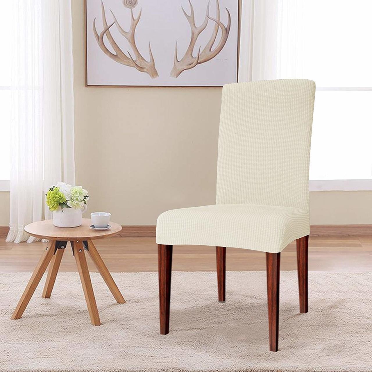 Knitting Jacquard Box Cushion Dining Chair Slipcover (Set of 4)