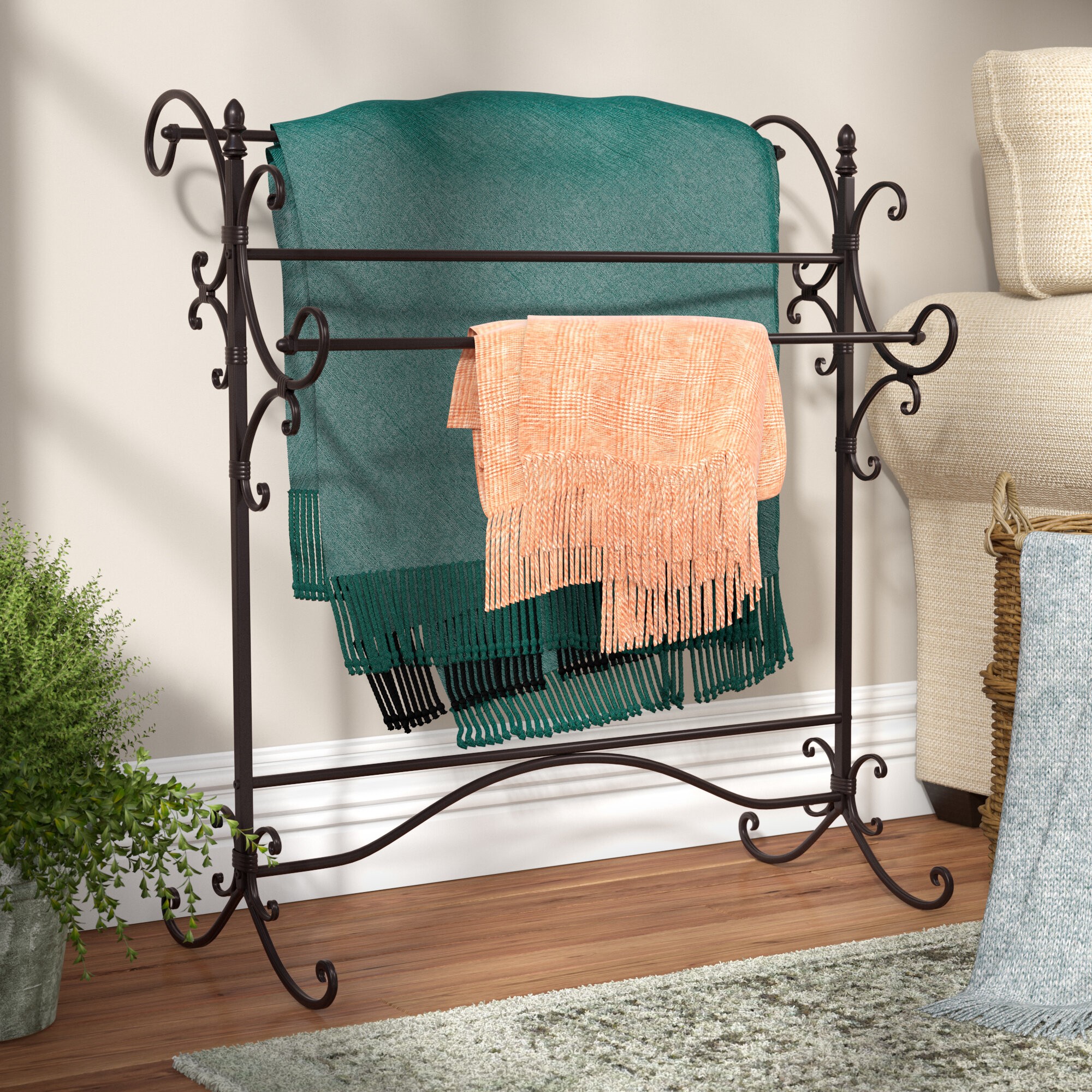 Laflamme Iron Scroll Quilt Rack