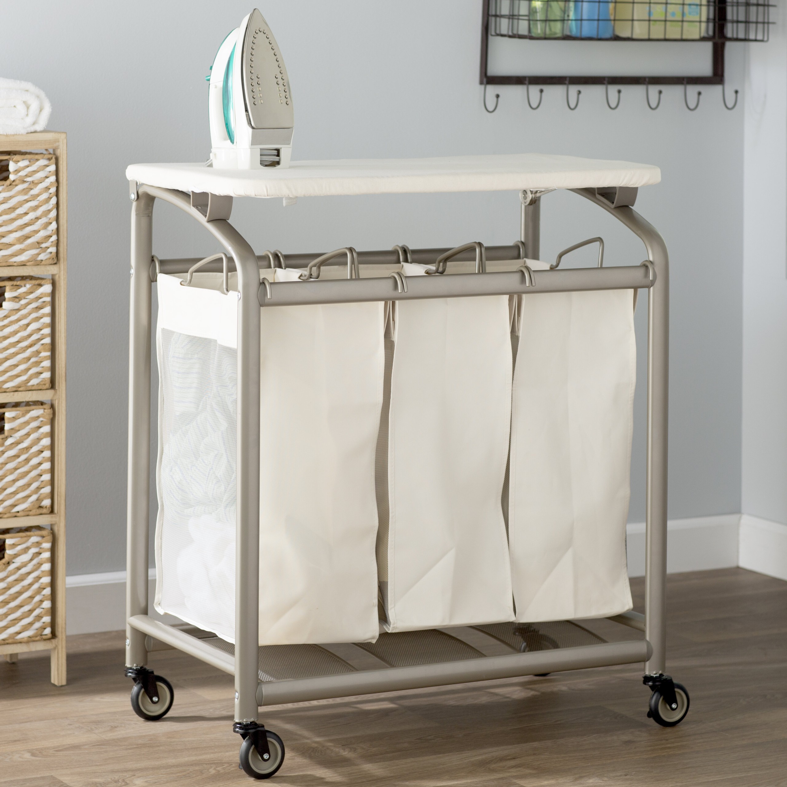 Laundry Sorter Hamper with Folding Table