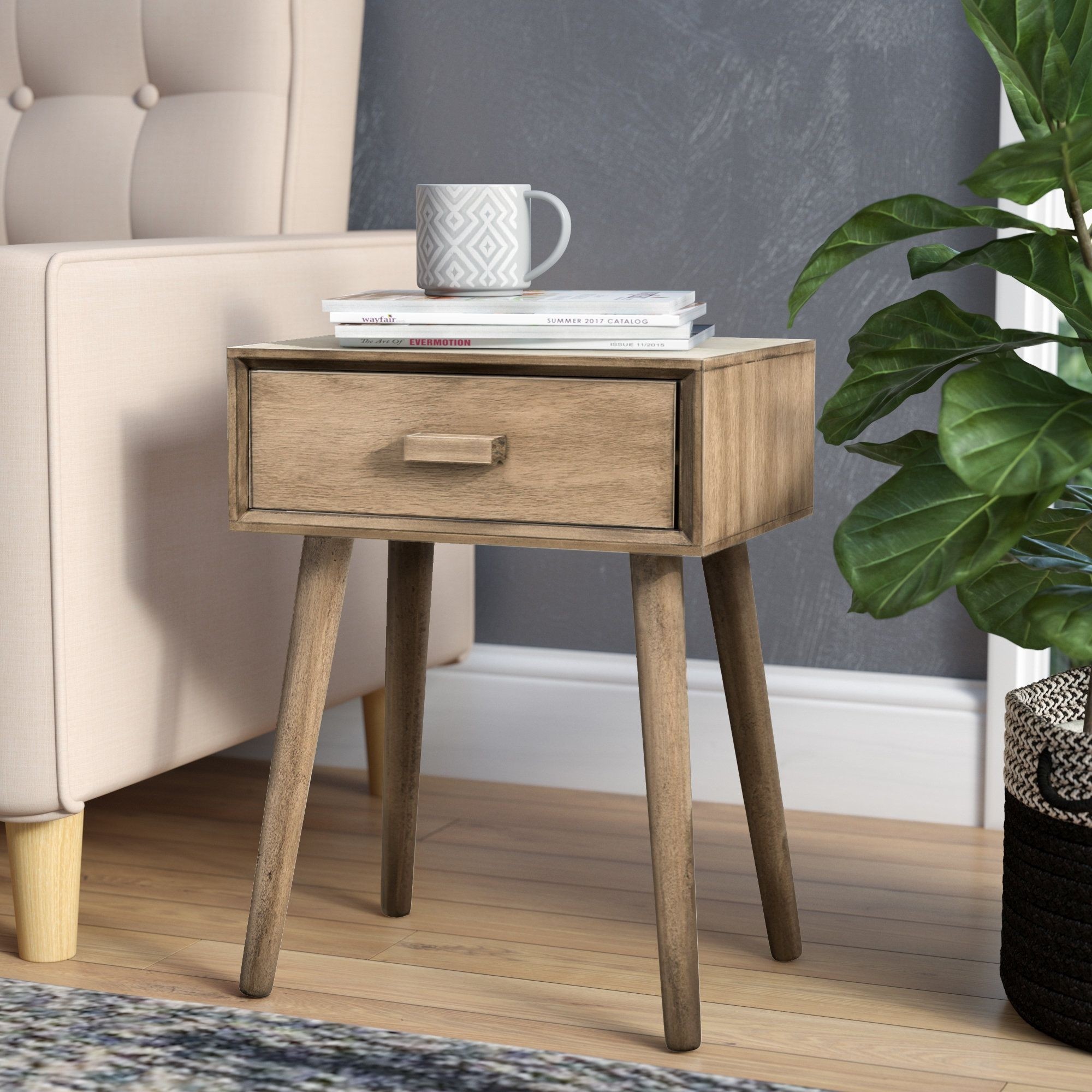 Lyle 4 Legs End Table with Storage