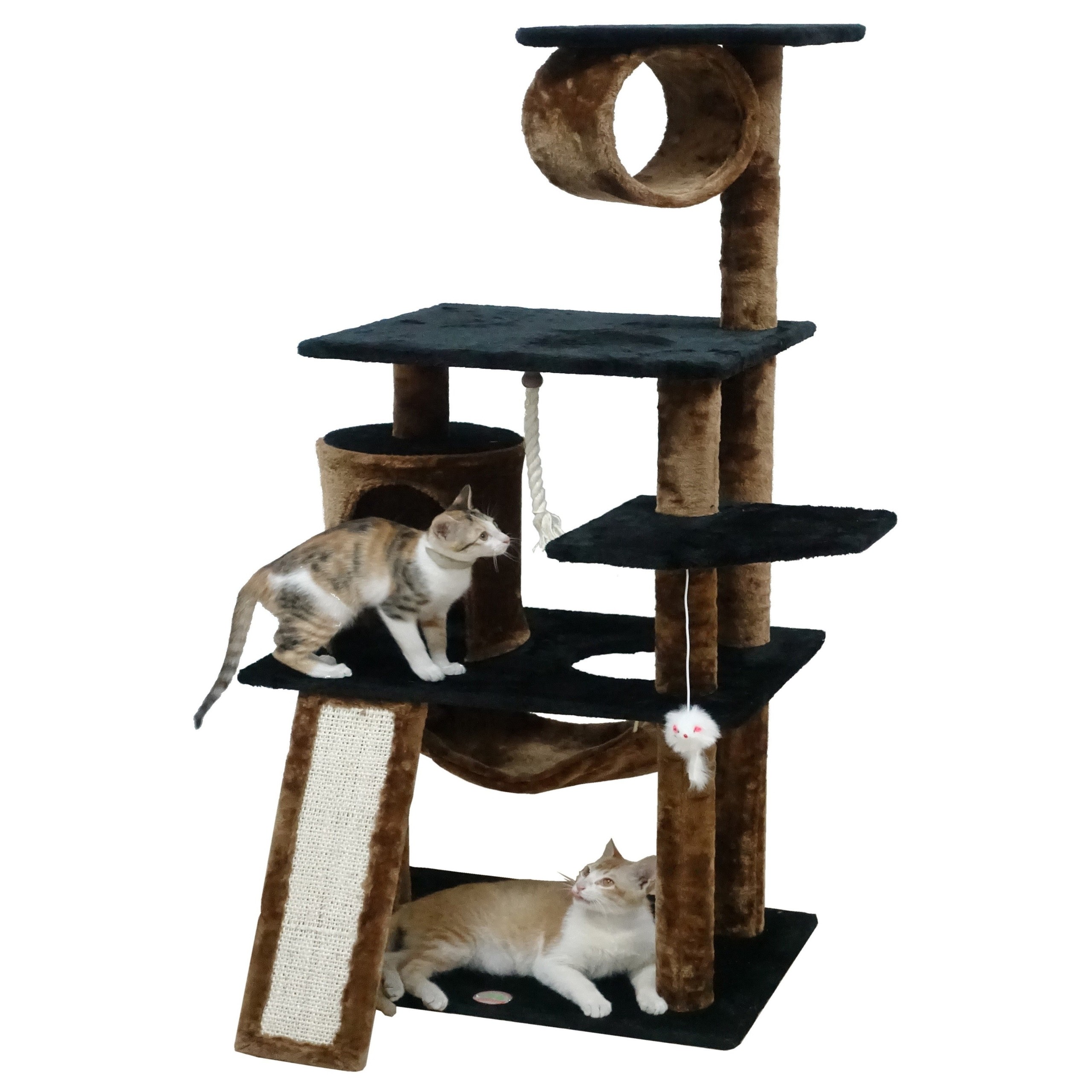 Manufactured Wood Faux Fur Condo Kitten Cat Tree