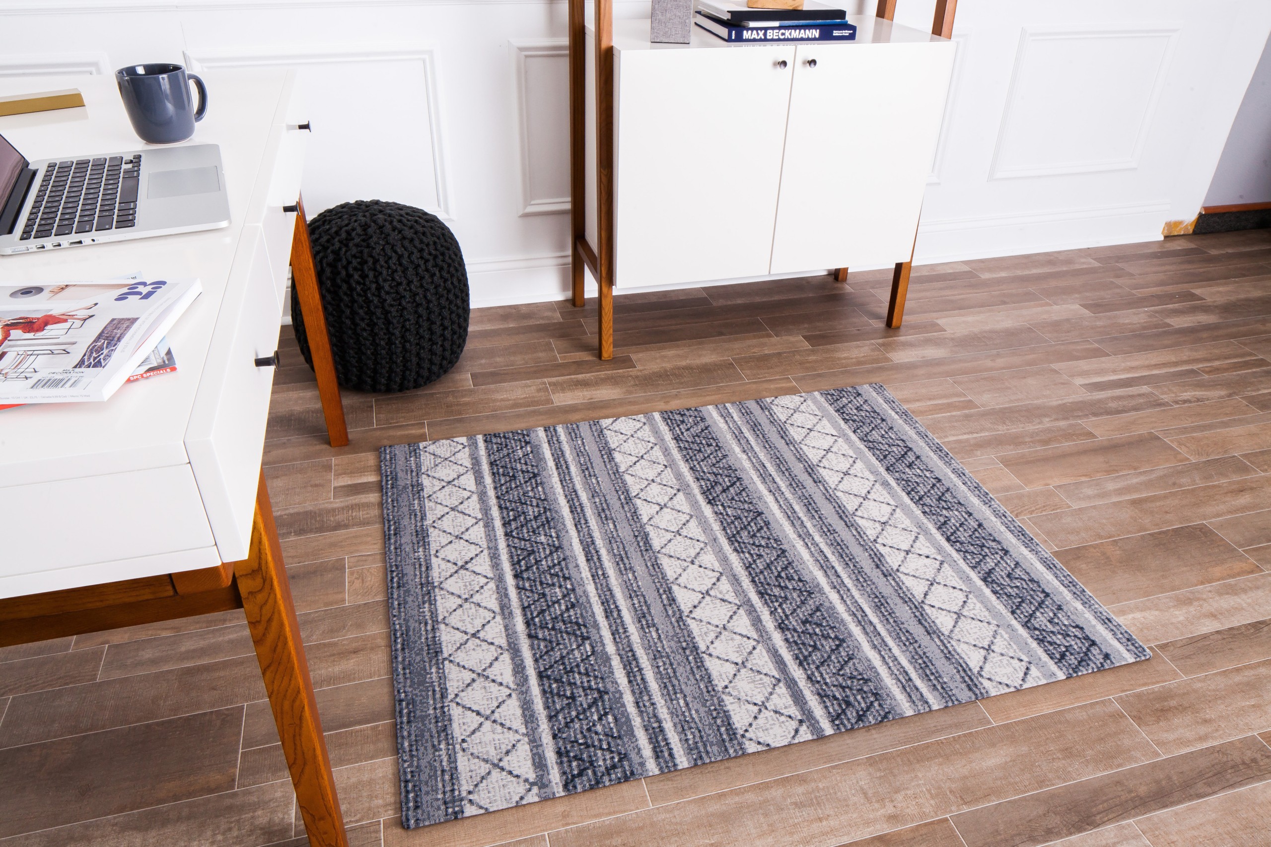 Medium Pile Carpet Straight Rectangular Chair Mat