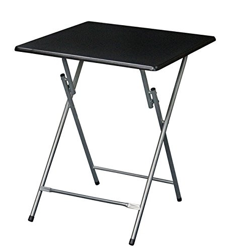 Metal Folding Tray Table With Silver Finish