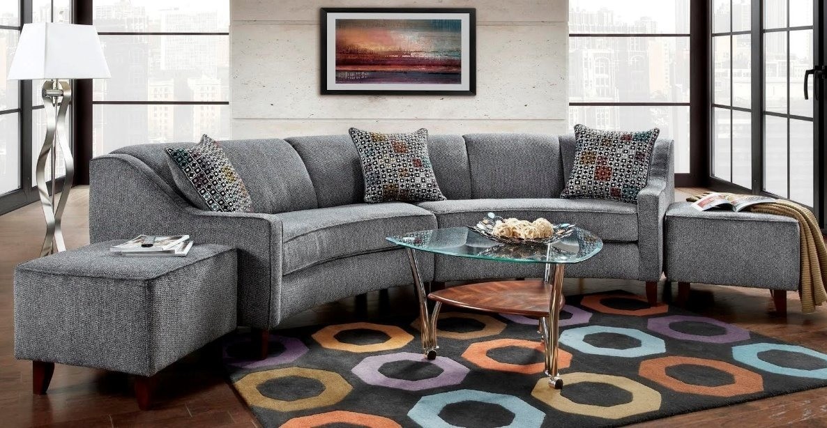 Modern rounded living room sectional
