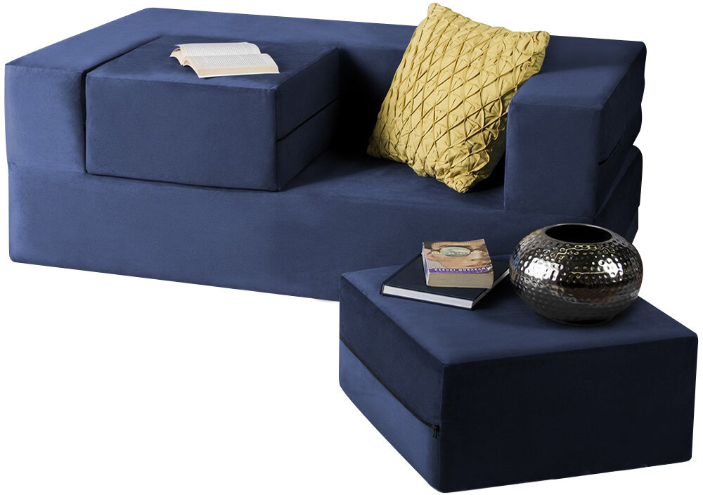 Modular Sofa Bed Loveseat with Cotton Upholstery