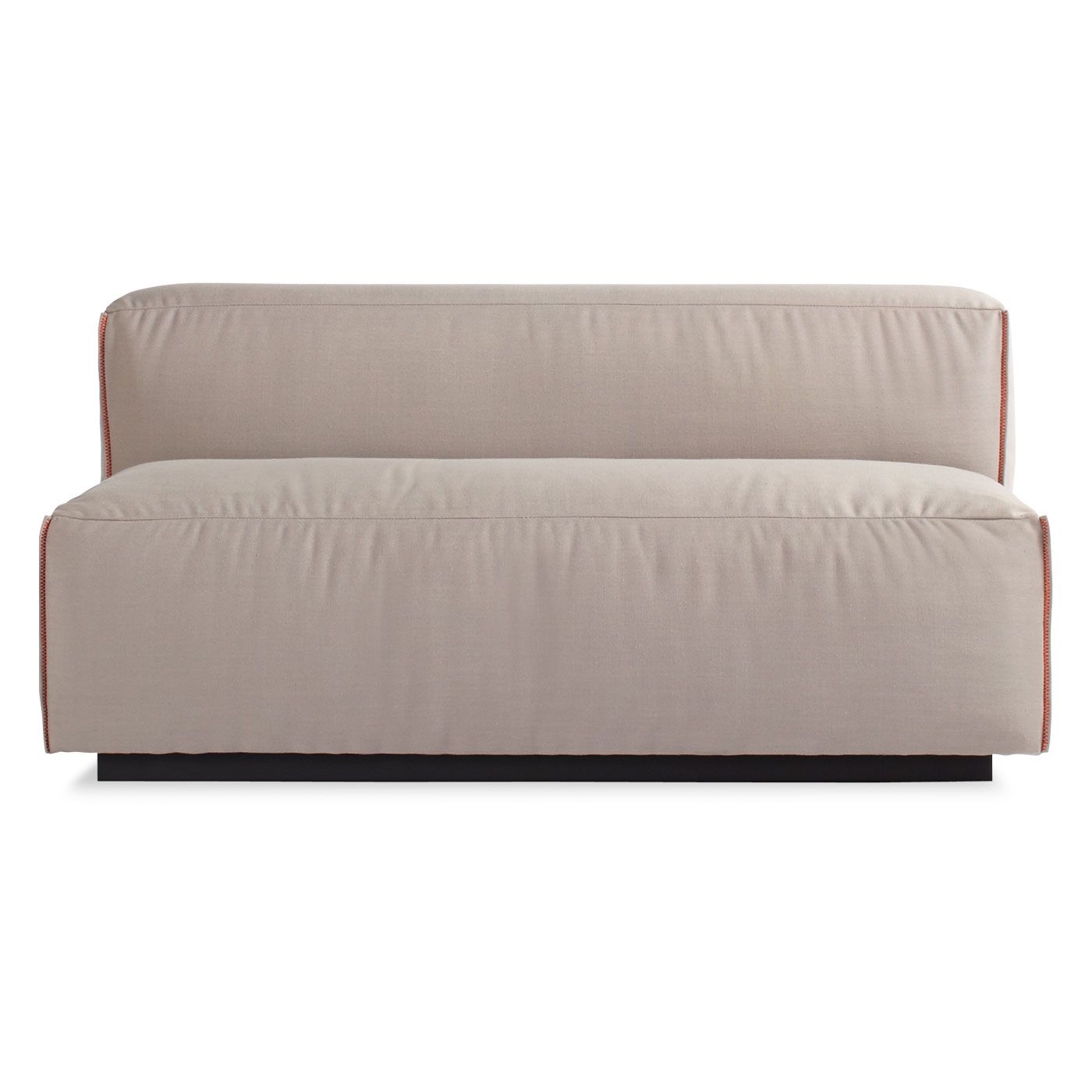 Modular Solid Wood 100% Cotton Two-Seat Unarmed Loveseat