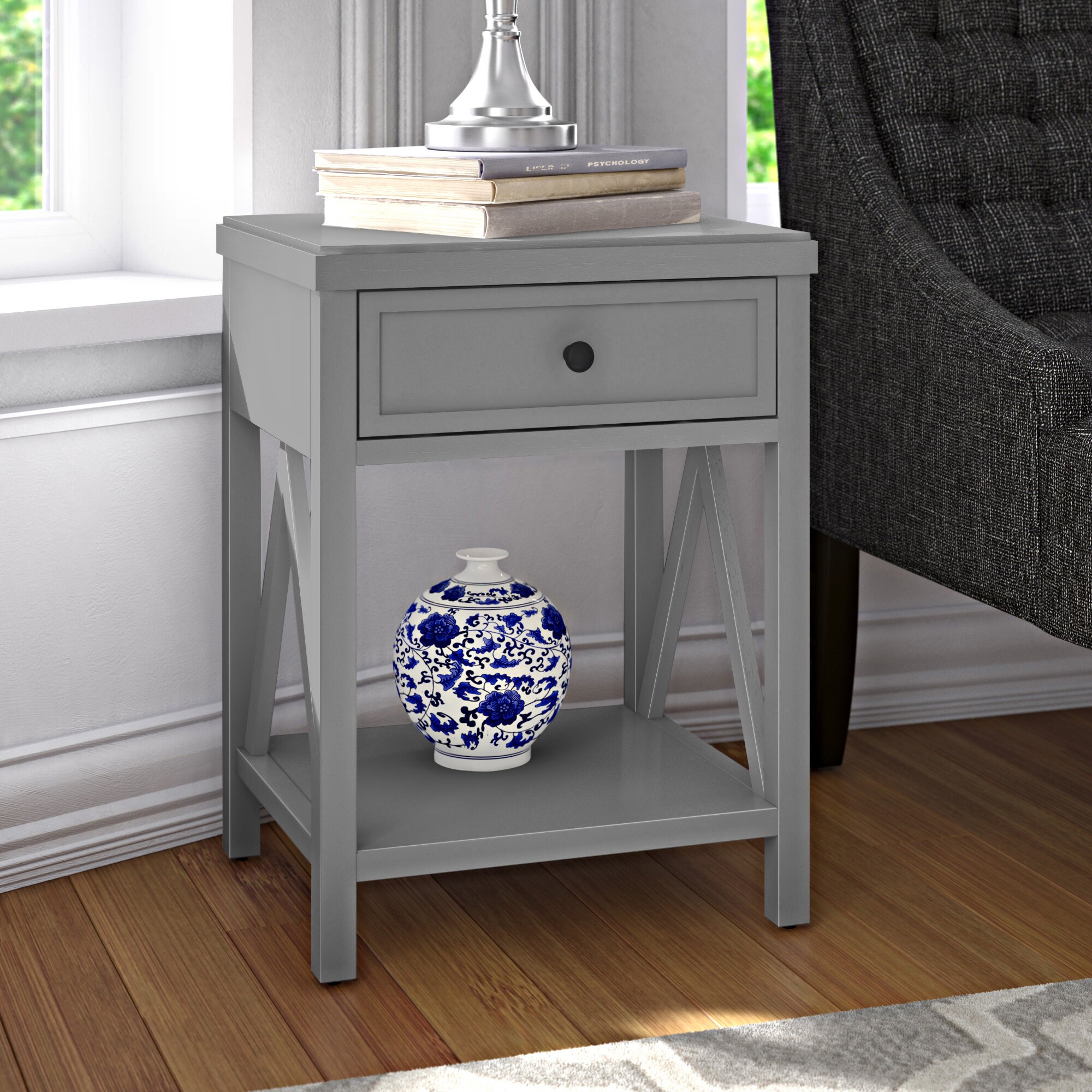 Nealon End Table with Storage 