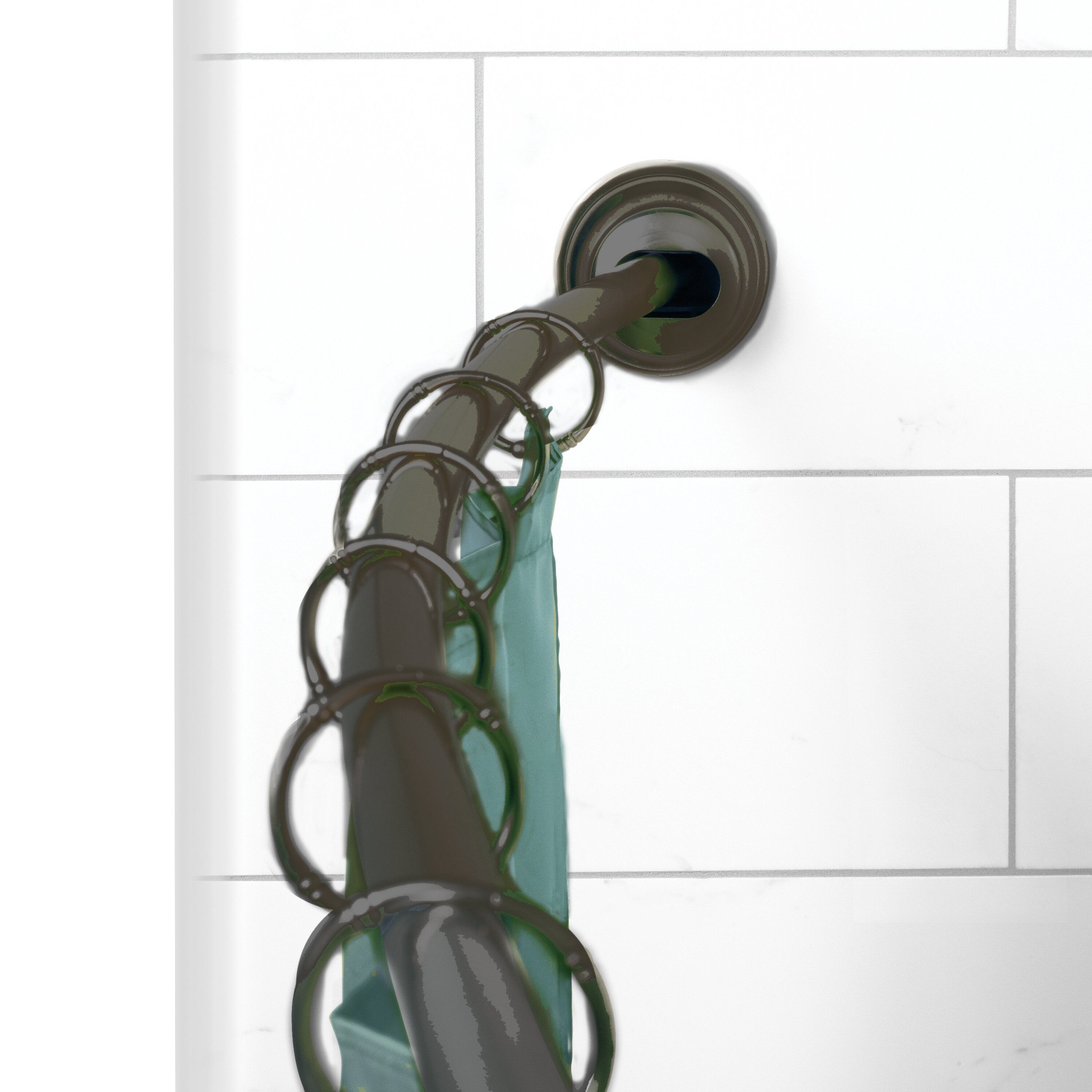 NeverRust™ 72" Adjustable Curved Tension Shower Curtain Rod
