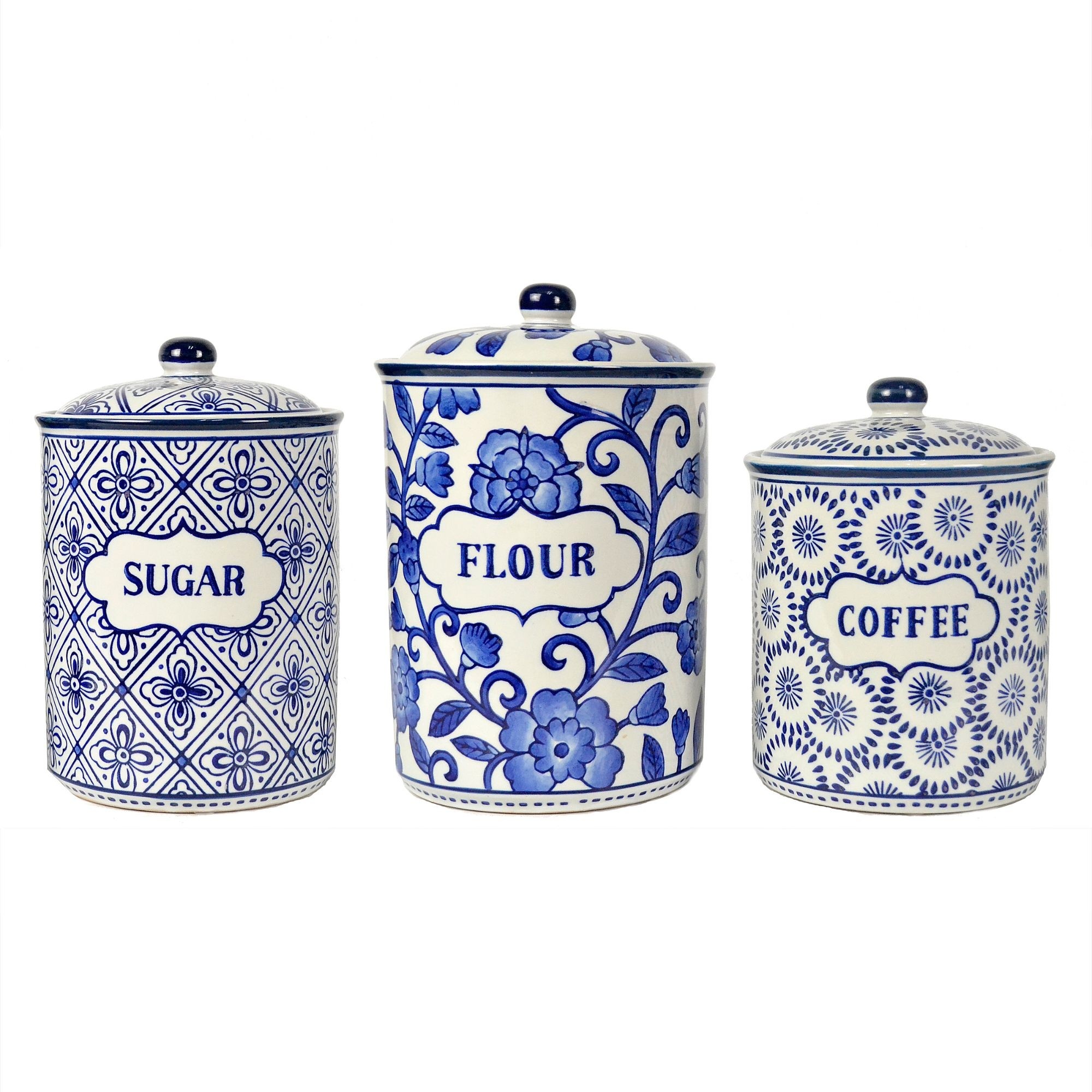 Old Fashioned Labeled Kitchen Canisters