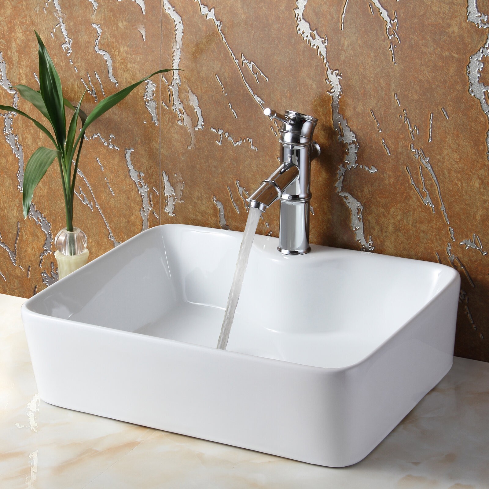 NEW LIGHT Rectangular ceramic handrinse basin By CERAMICA