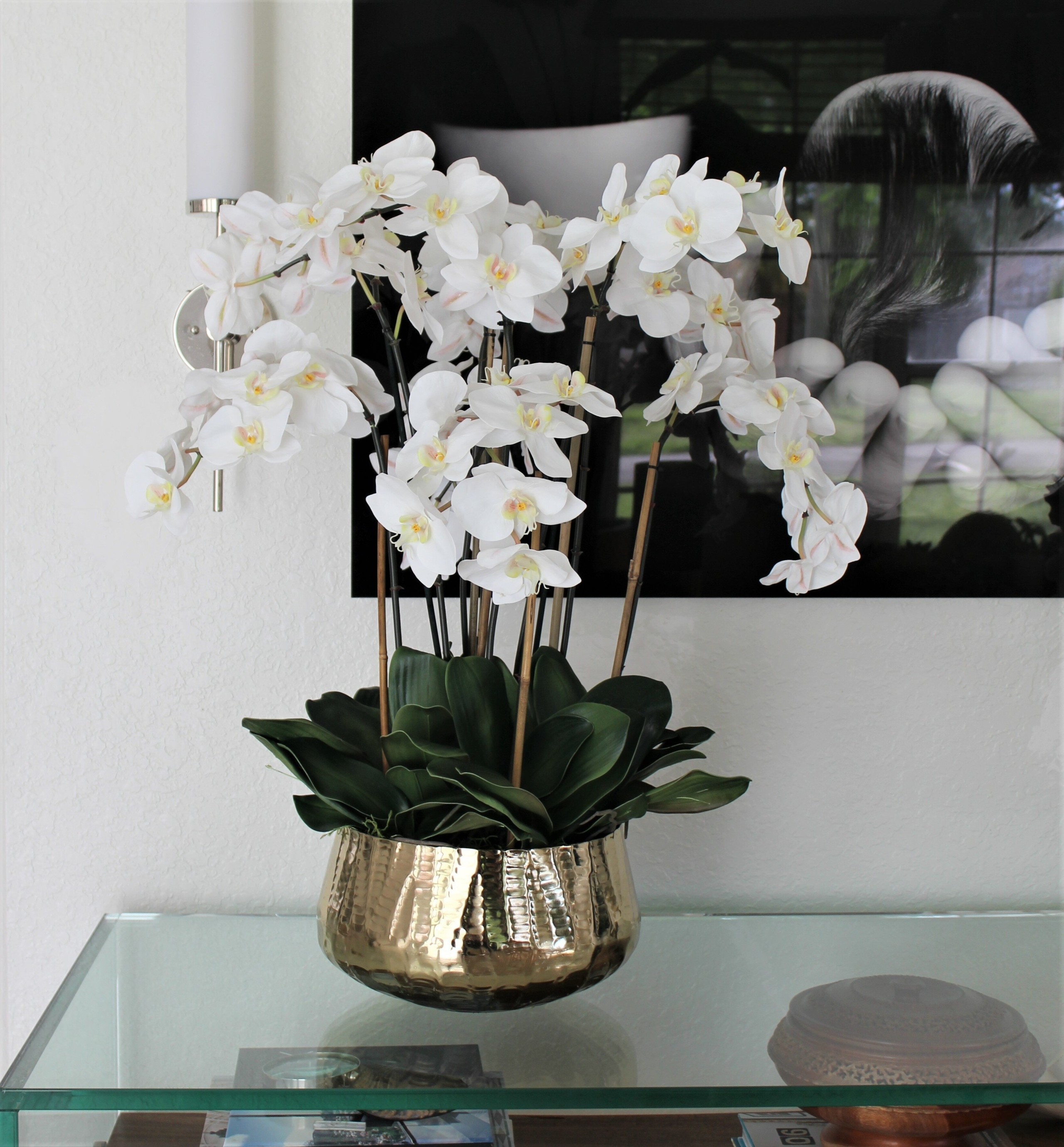 Phalaenopsis Orchids Floral Arrangement in Planter