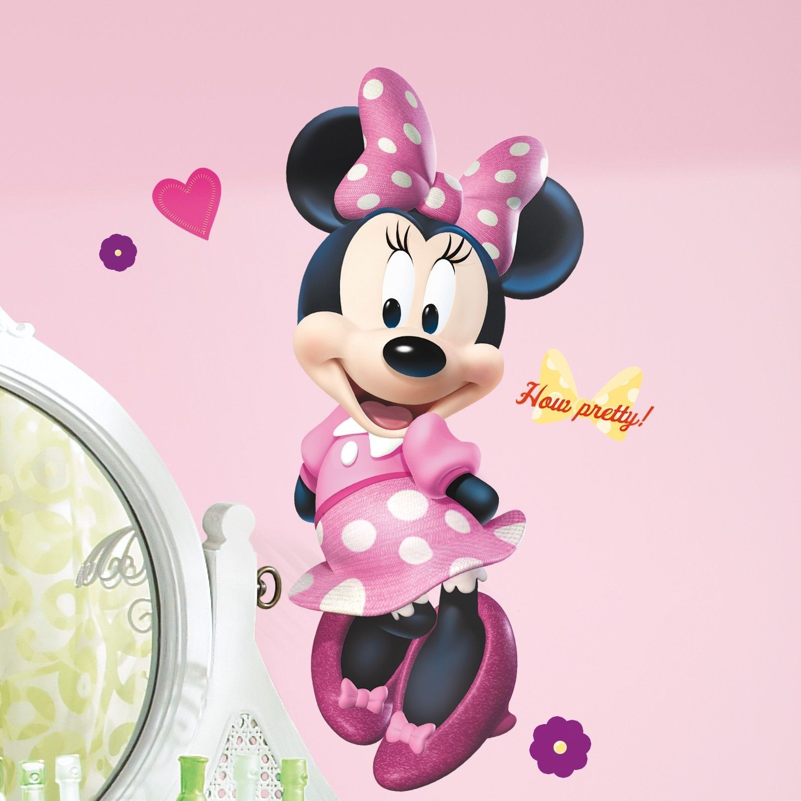 Popular Characters Mickey and Friends Minnie Bowtique Giant Wall Decal