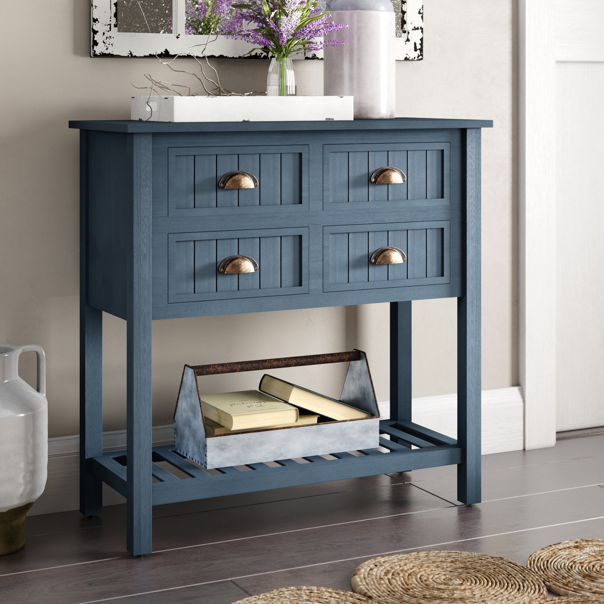 Rosas 4 Drawer Console Table
