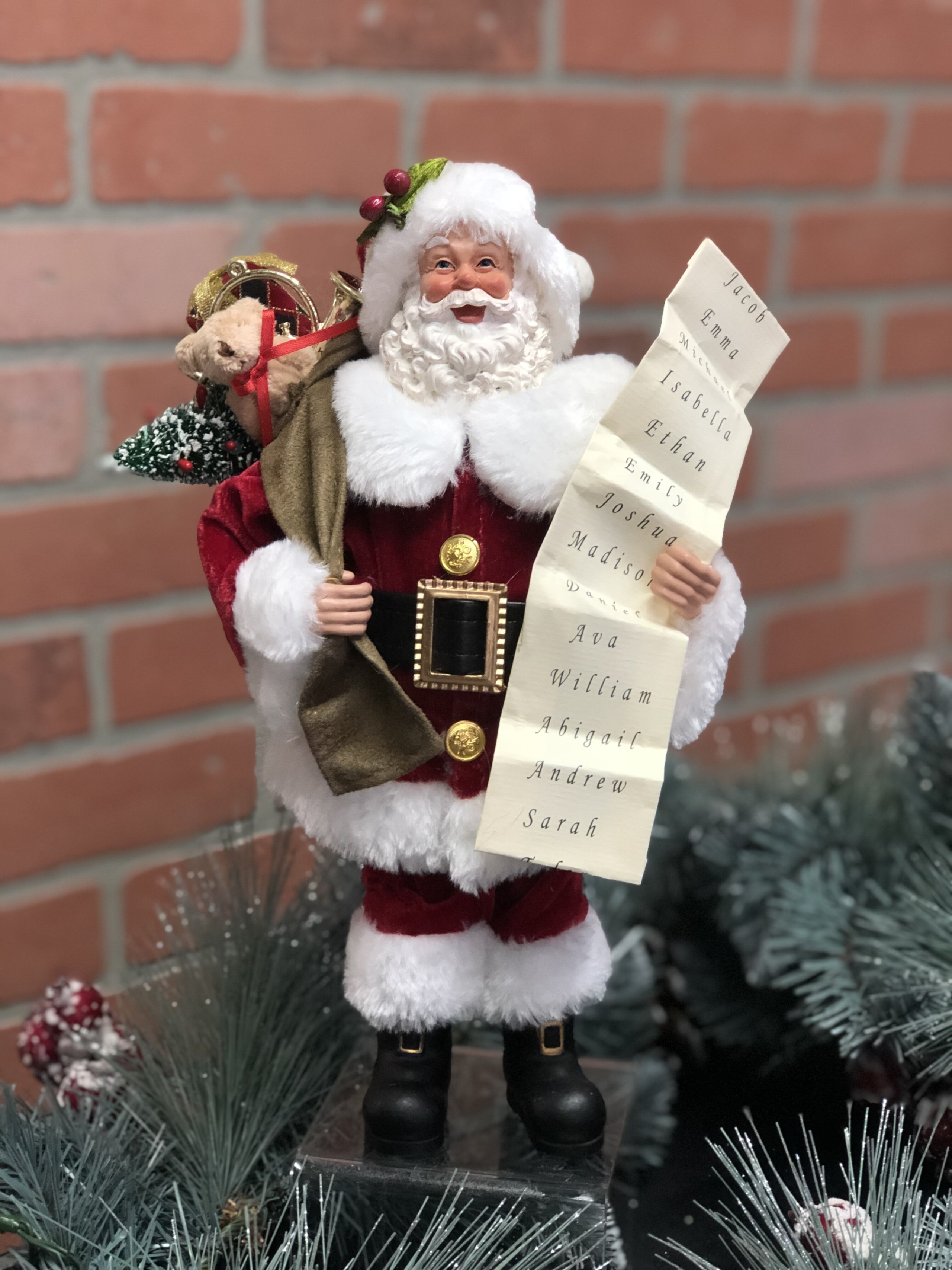 Santa with List Figurine