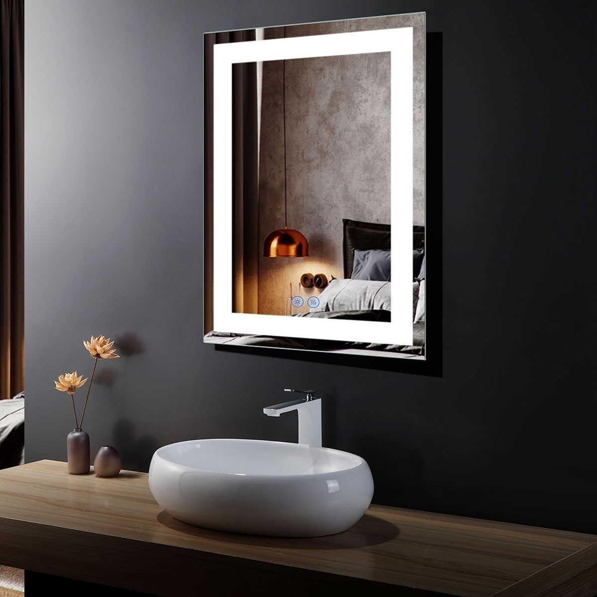 Seville Modern & Contemporary Lighted Bathroom/Vanity Mirror