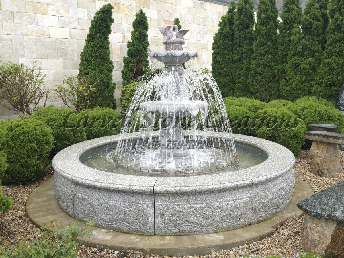Snazzy large size for garden wall water fountain how to