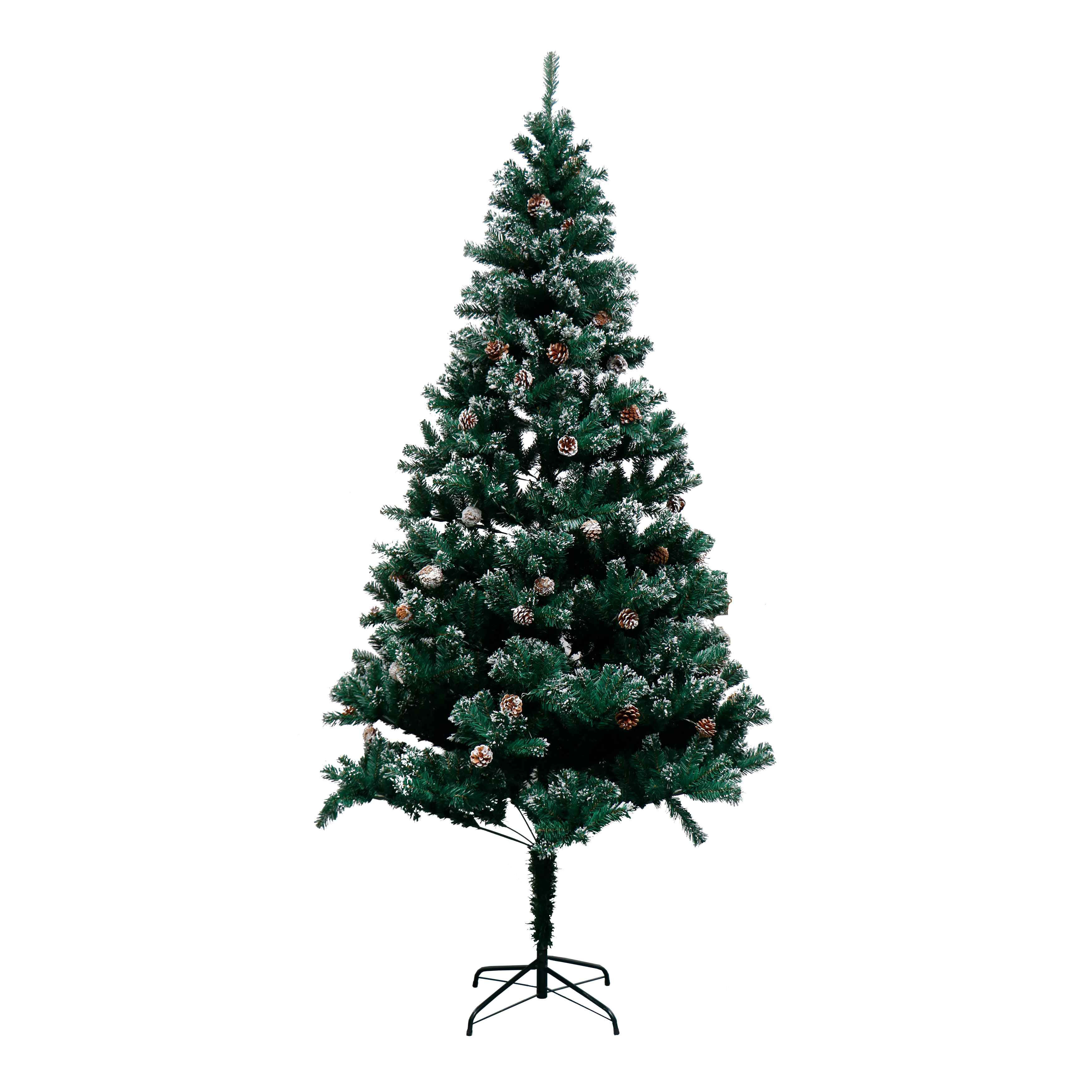 Snow Dusted 8' Green Pine Artificial Christmas Tree