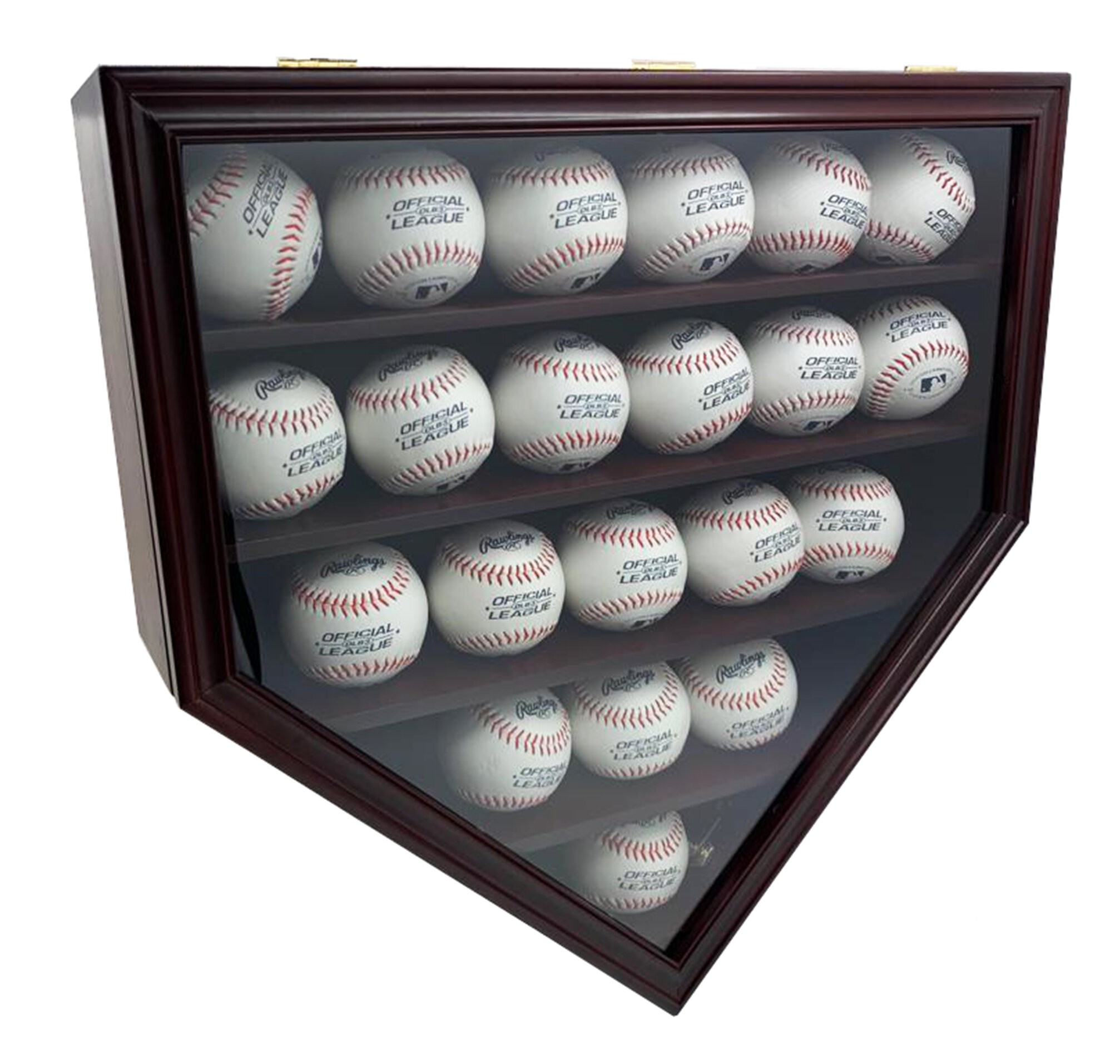 Solid Wood 21 Baseball Display Case
