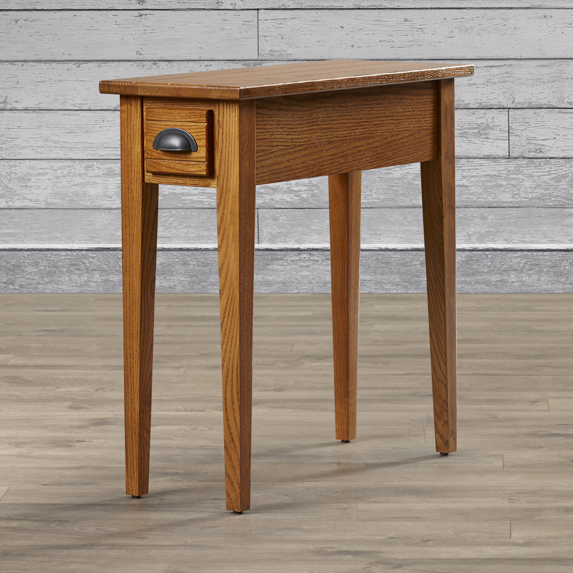 Solid Wood Ash End Table with Candleglow Finish