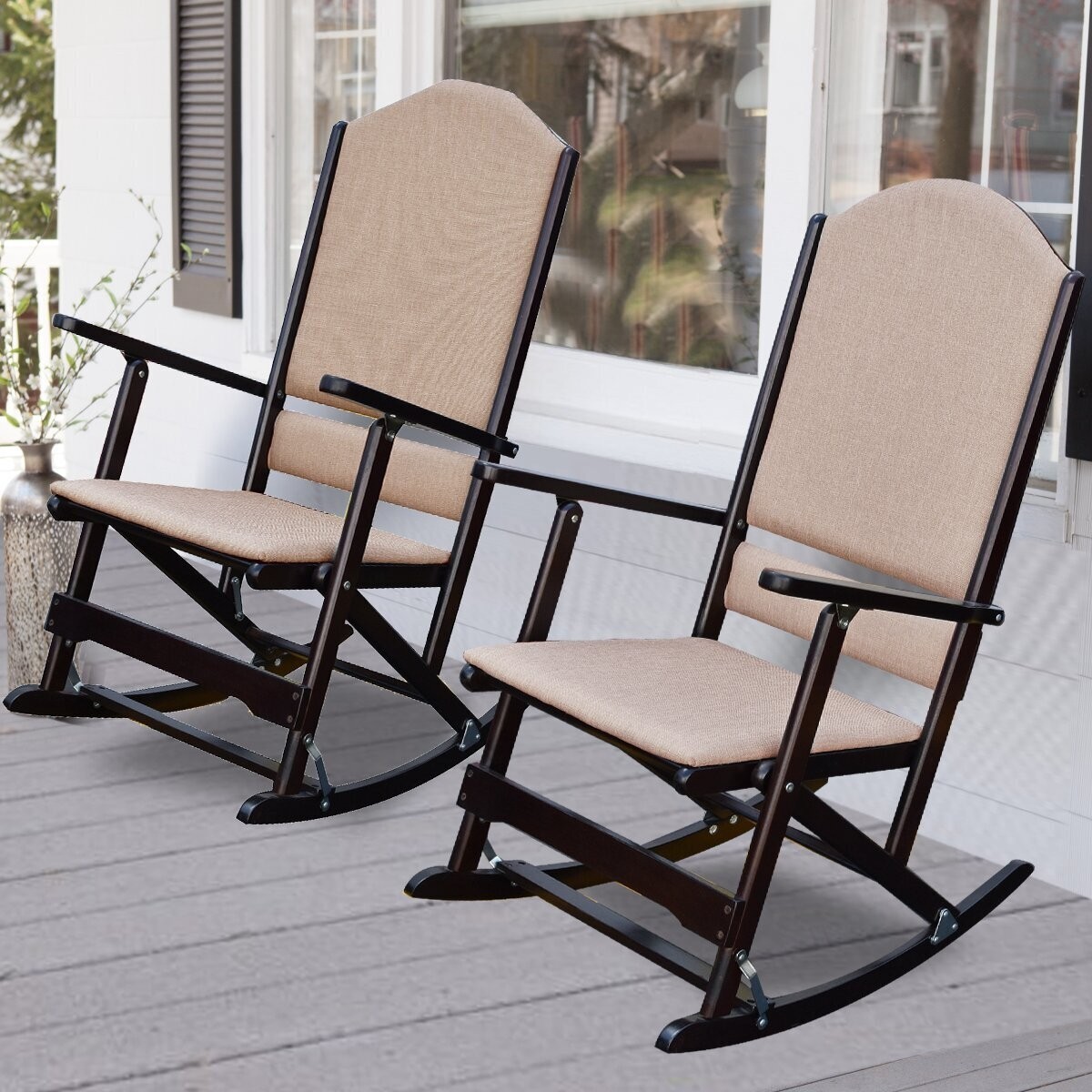 Solid Wood Folding Rocking Chairs 