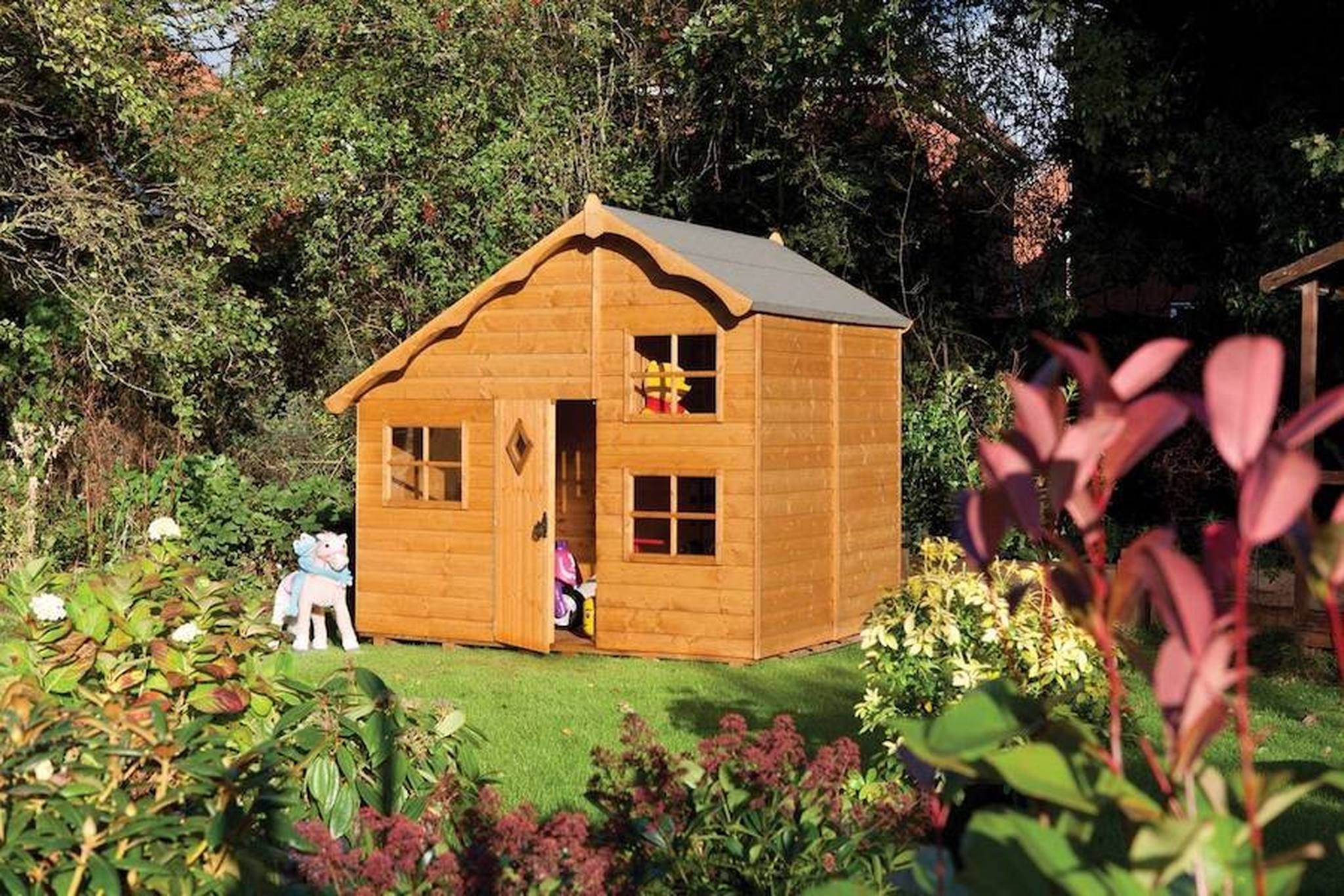 Swiss Style Cottage Playhouse With Windows
