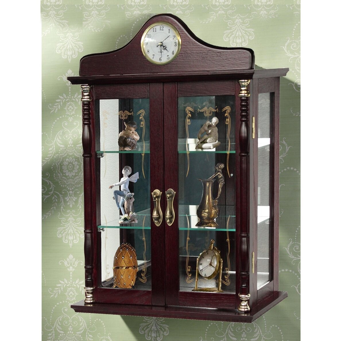 Tempered Glass Wall Mounted Curio Cabinet
