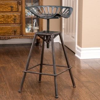 Tractor Seat Industrial Barstool With Adjustable Height