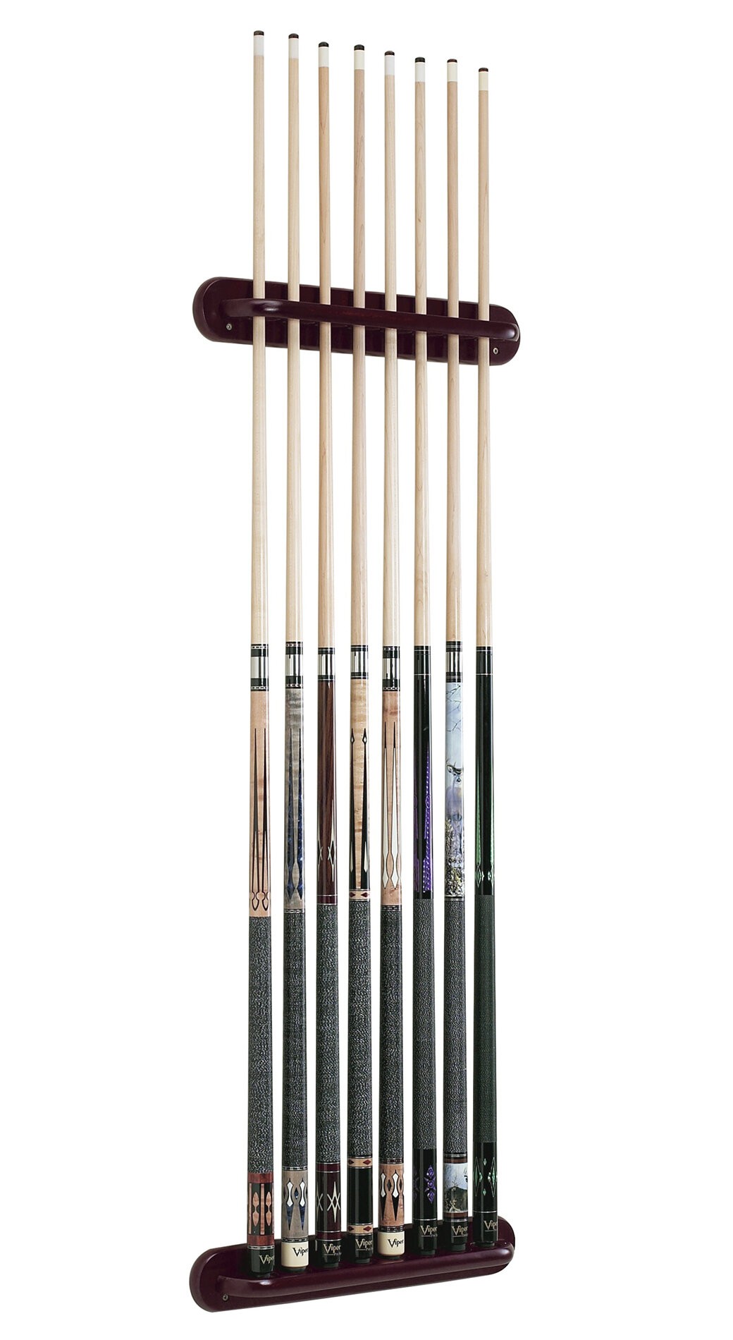 Traditional 8-cue Viper Wall Rack