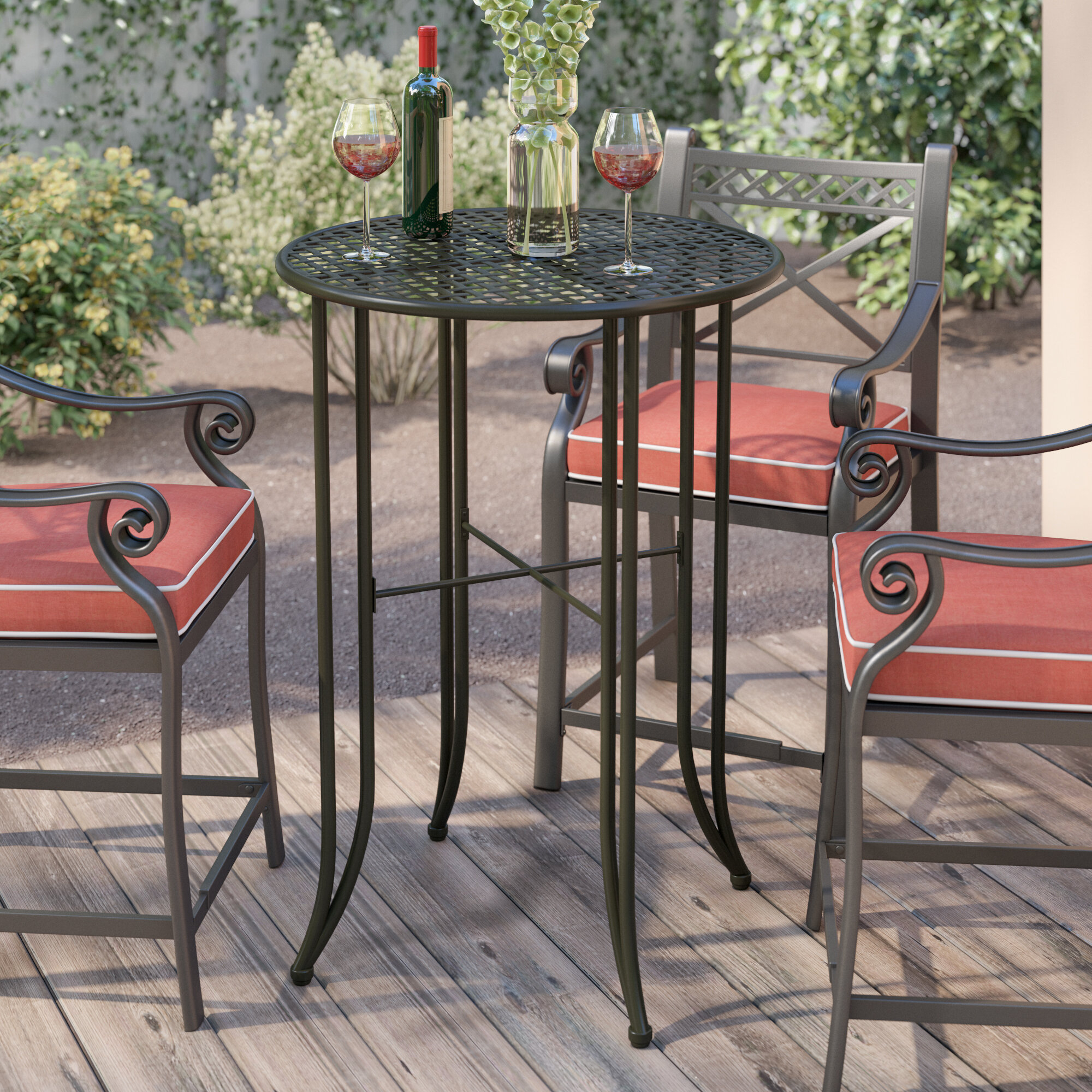 metal outdoor high top table