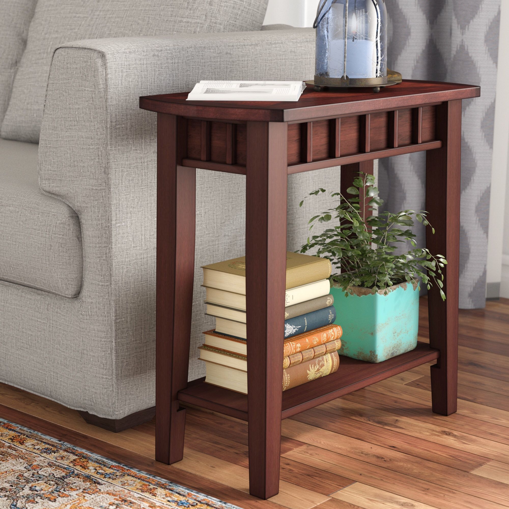 Traditional Style Poplar End Table