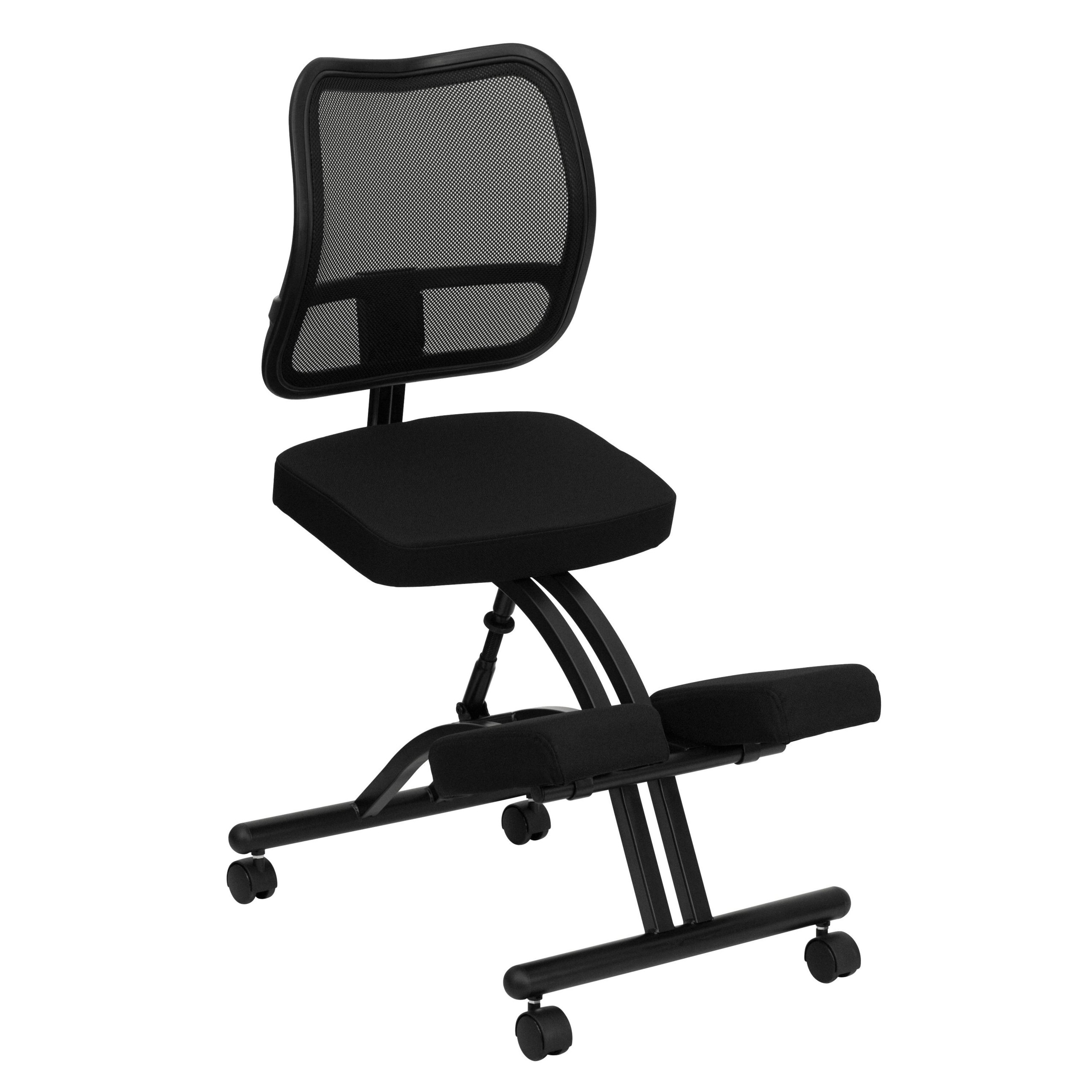 Woolbright Mobile Mid-Back Height Adjustable Kneeling Chair with Dual Wheel