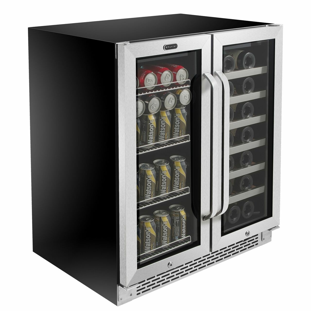 33 Bottle and 88 Can Dual Zone Built-In Wine Refrigerator