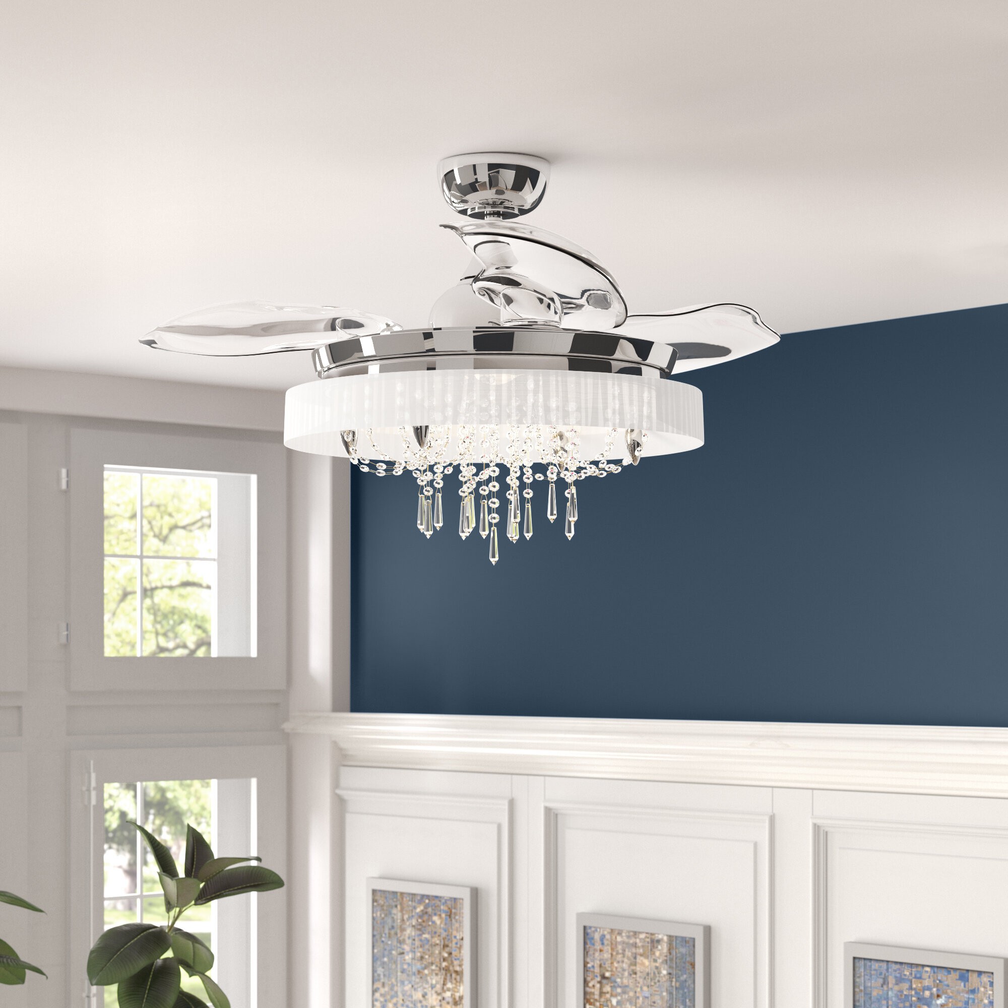 Crystal Ceiling Fan Light Kit - Foter