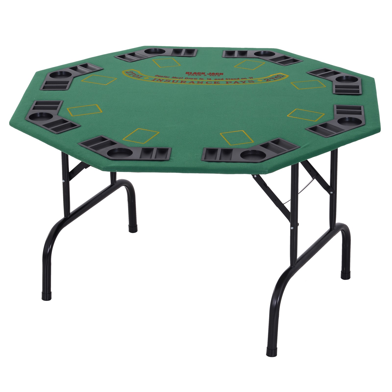 48" L 8 Person Foldable Poker Table