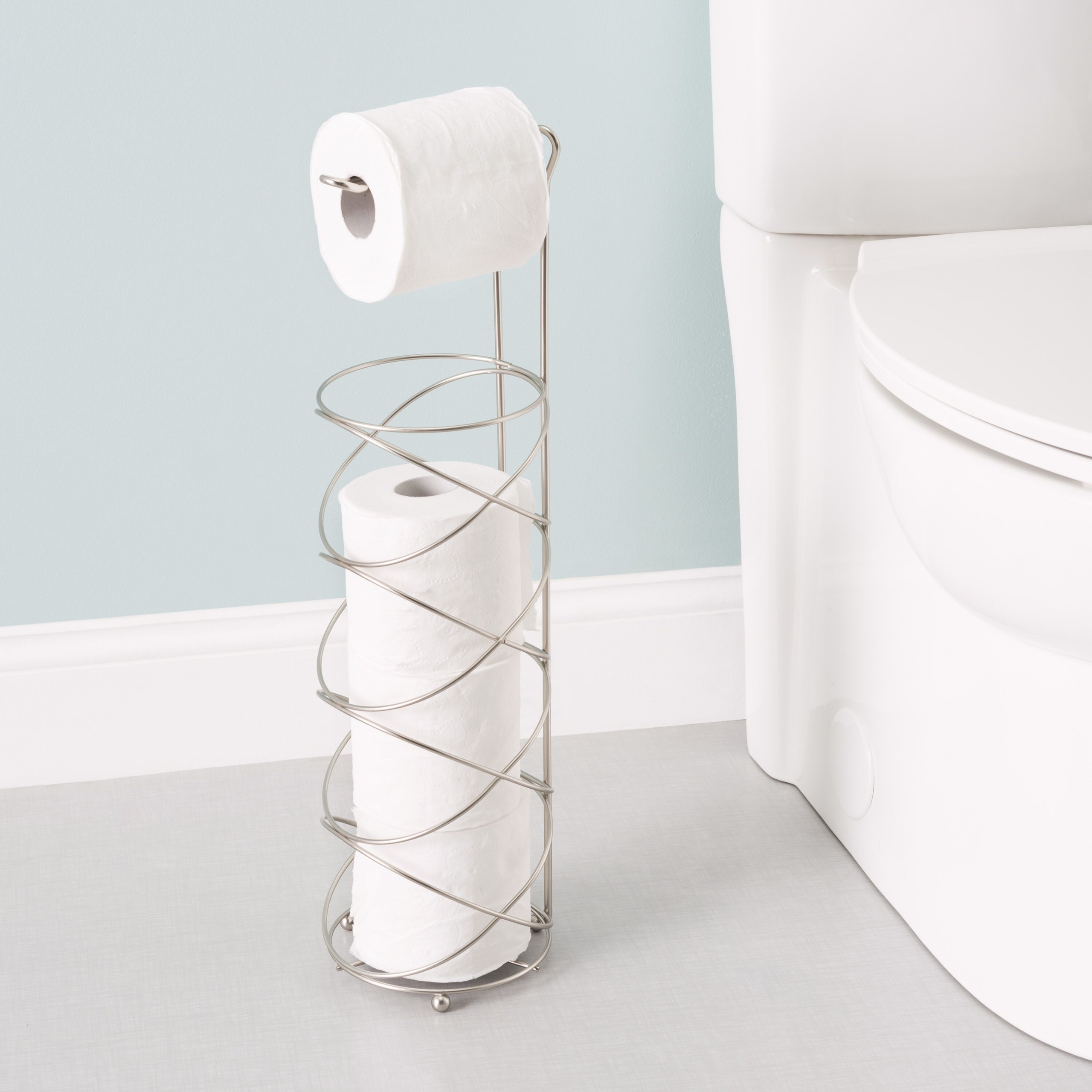 Huji Home Products. Stainless Steel Toilet Paper Canister and