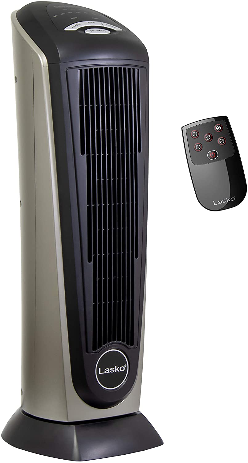 Ceramic 1,500 Watt Portable Electric Tower Heater with Remote Control