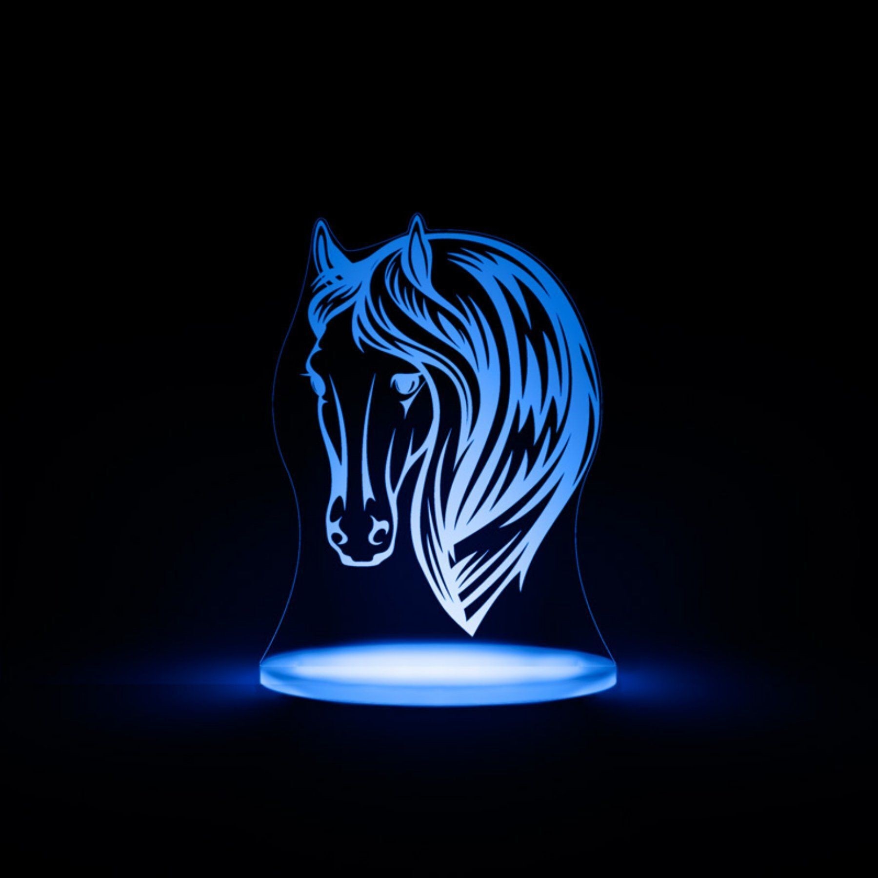 Clear Plastic Horse LED Table Night Light
