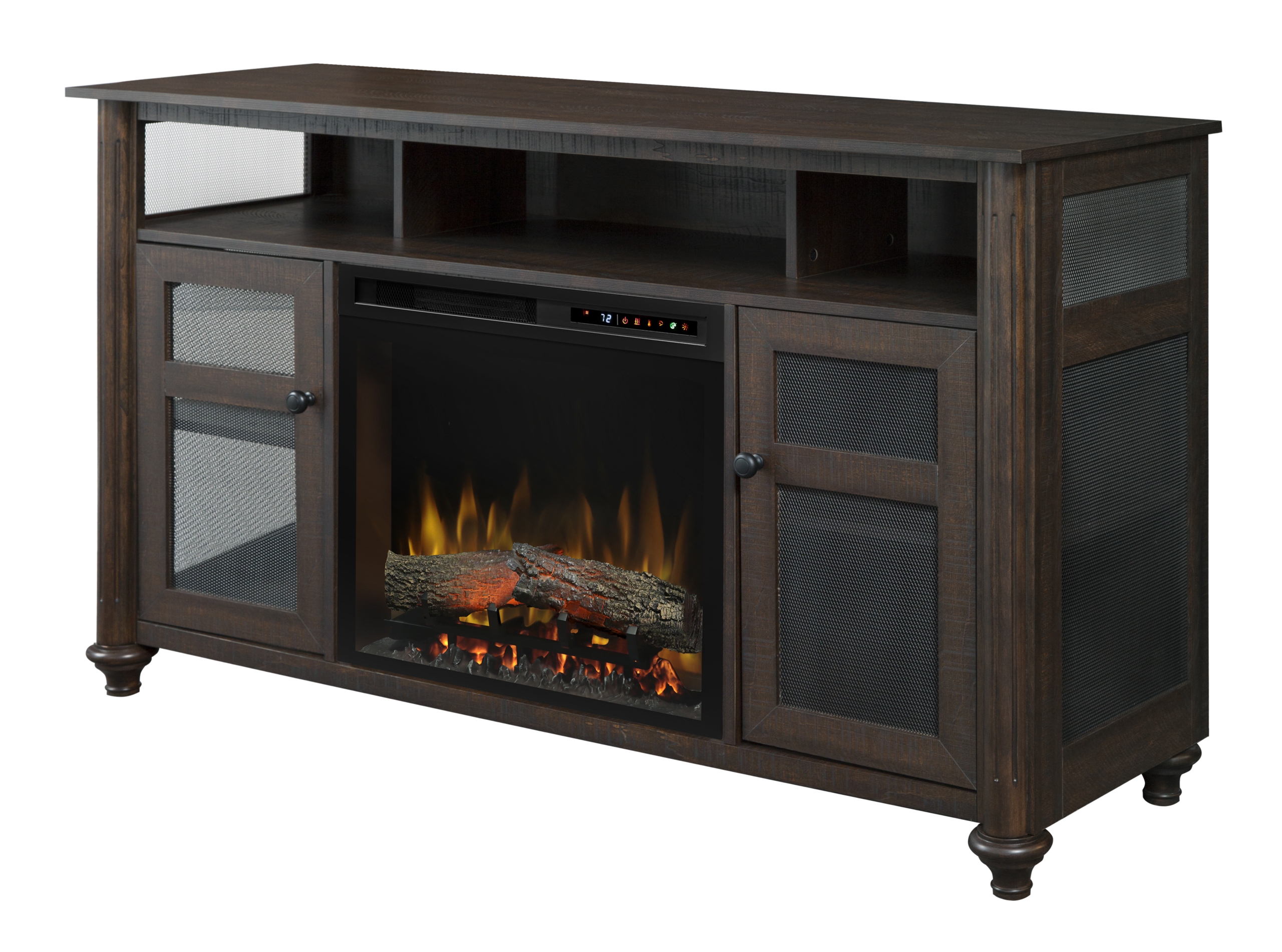 ConCourse TV Stand for TVs up to 60" with Fireplace Included