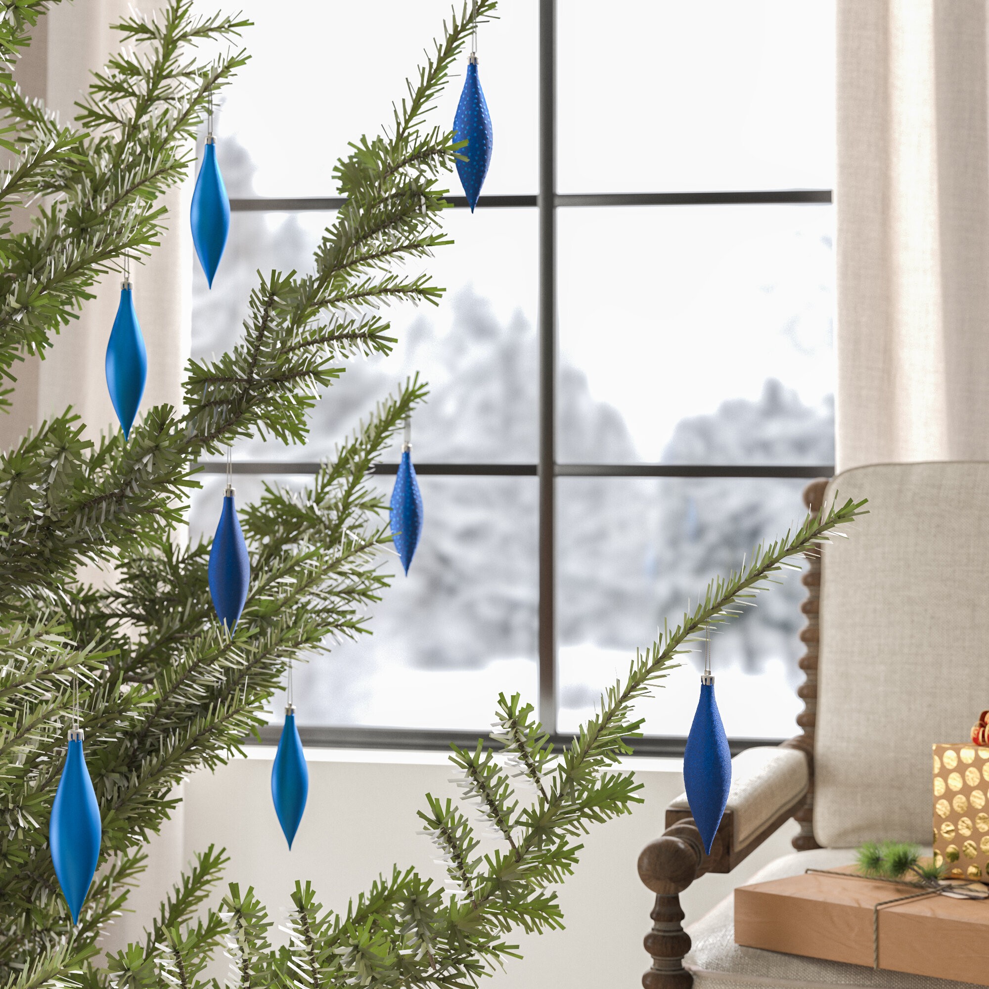 Buy Gold Assorted Christmas Tree Ornaments Online In India