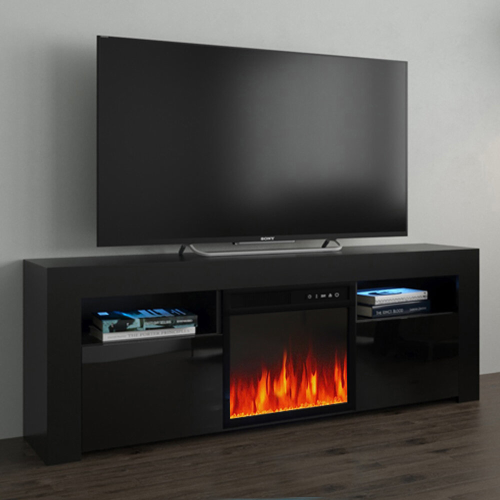 Earle TV Stand for TVs up to 65" with Electric Fireplace Included