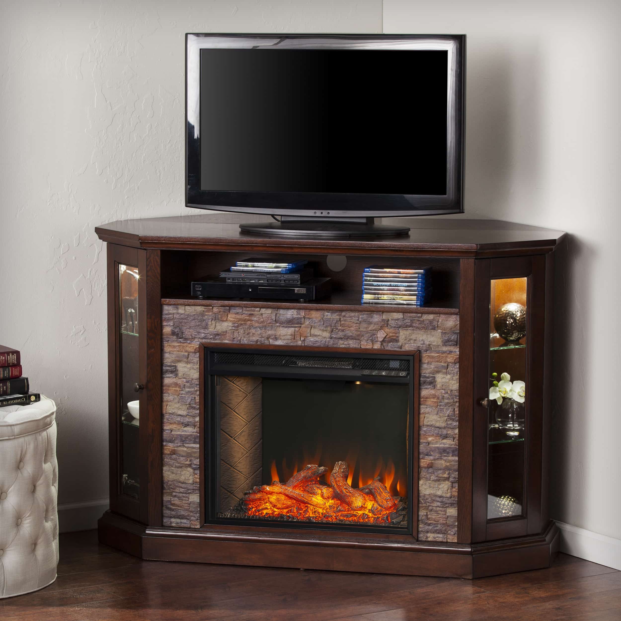 Electric fireplace tv stand home depot