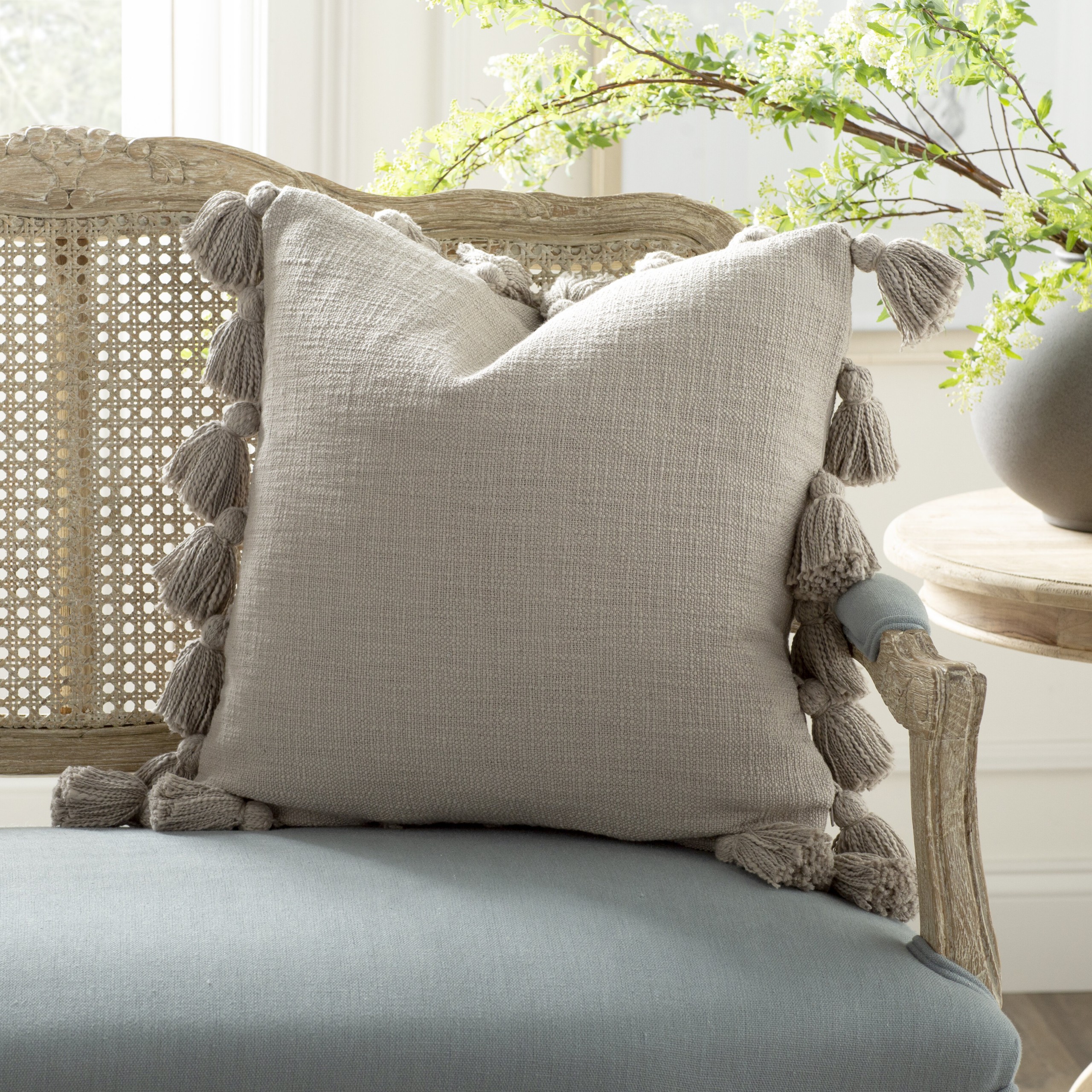 Sofa Throw Pillow 20 Designart CU12953-20-20-C Wild Zebras and Elephant African Round Cushion Cover for Living Room 