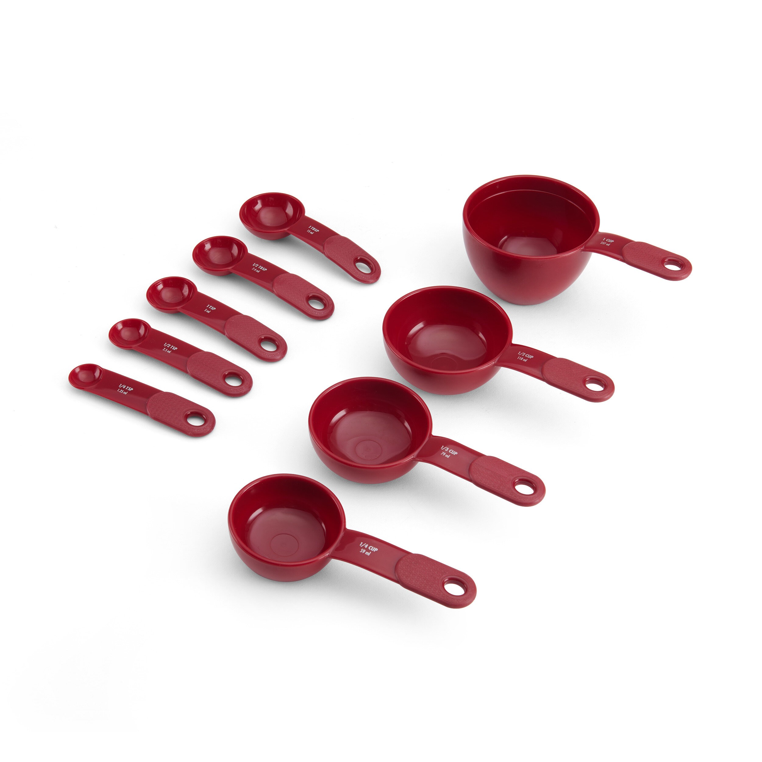 KitchenAid 9-Pieces Plastic Measuring Cup and Spoon Set