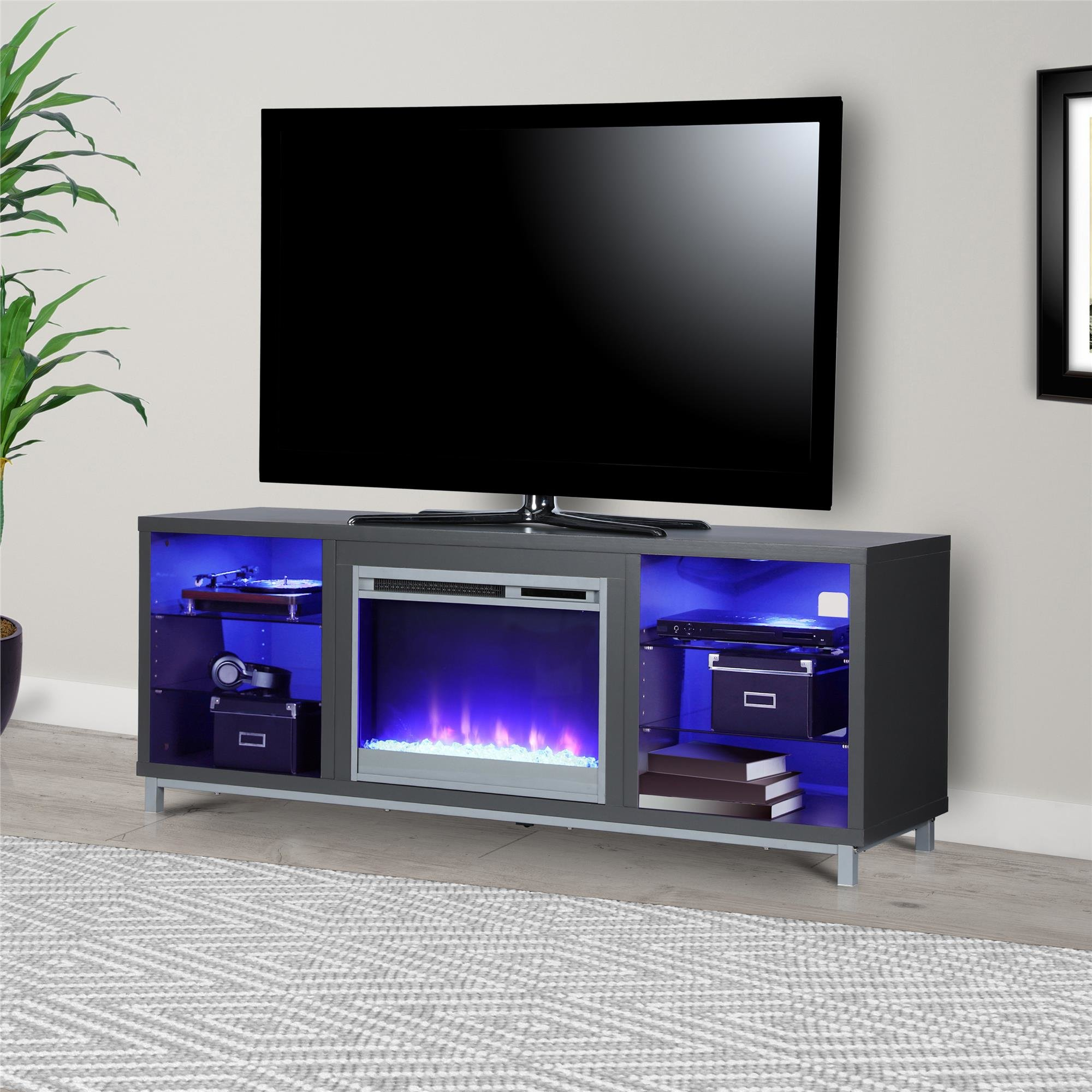 Latitude run ilyse 70 tv stand with fireplace