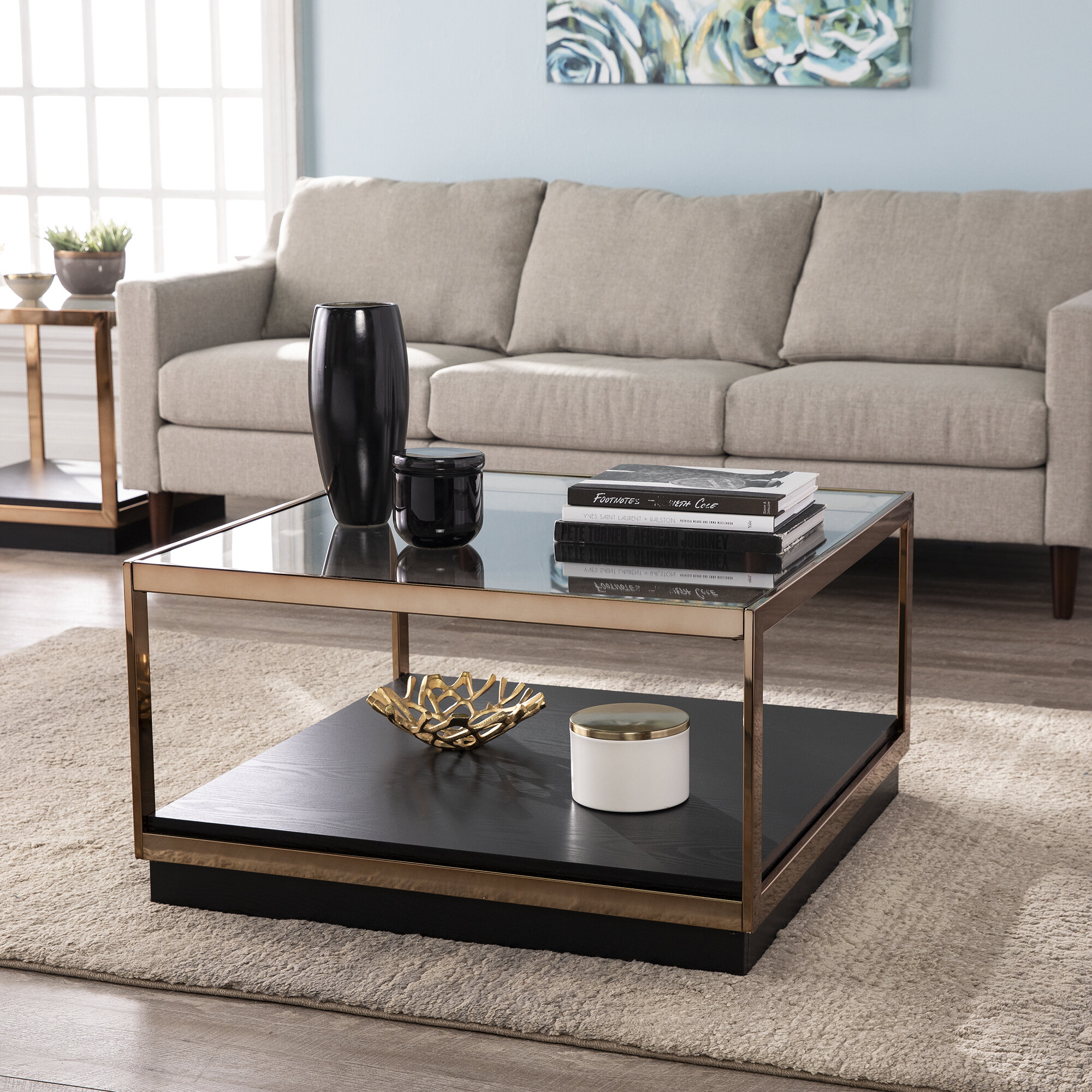 Lexina Frame Coffee Table with Storage