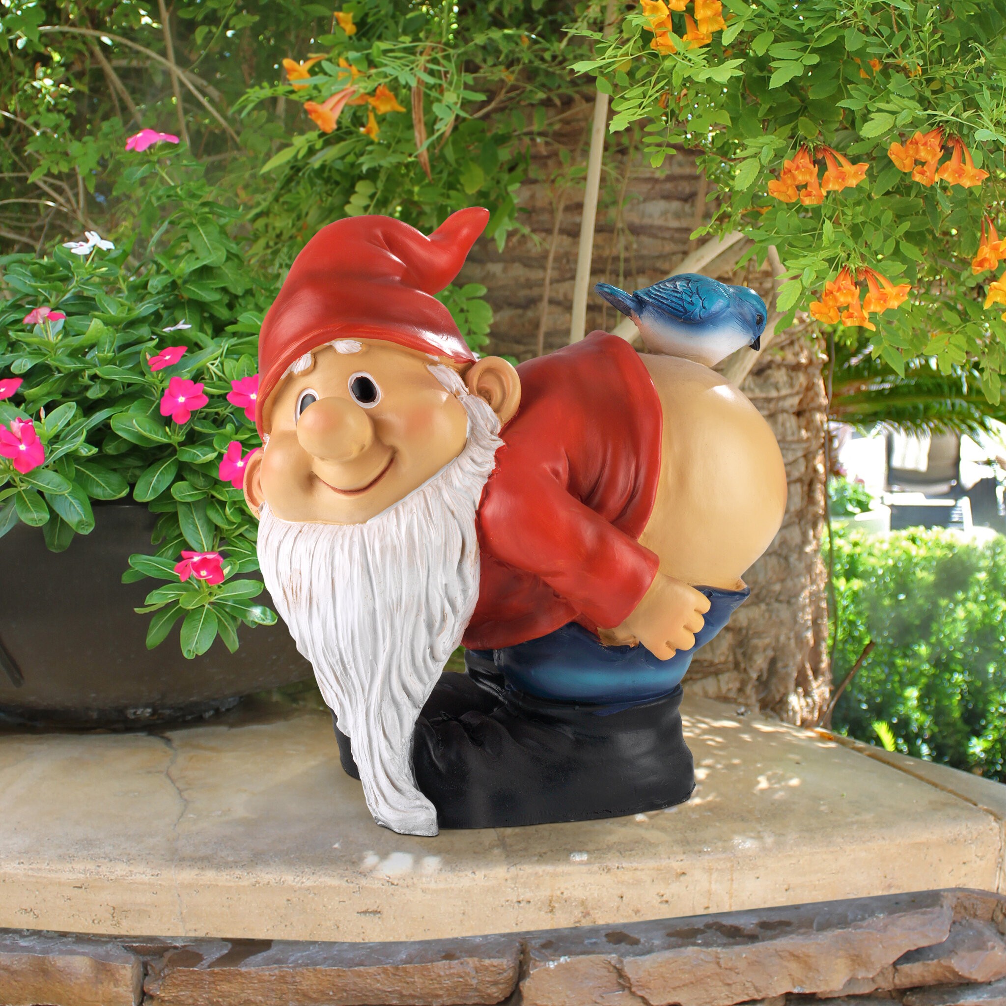 Loonie Moonie Bare Buttocks Garden Gnome Statue