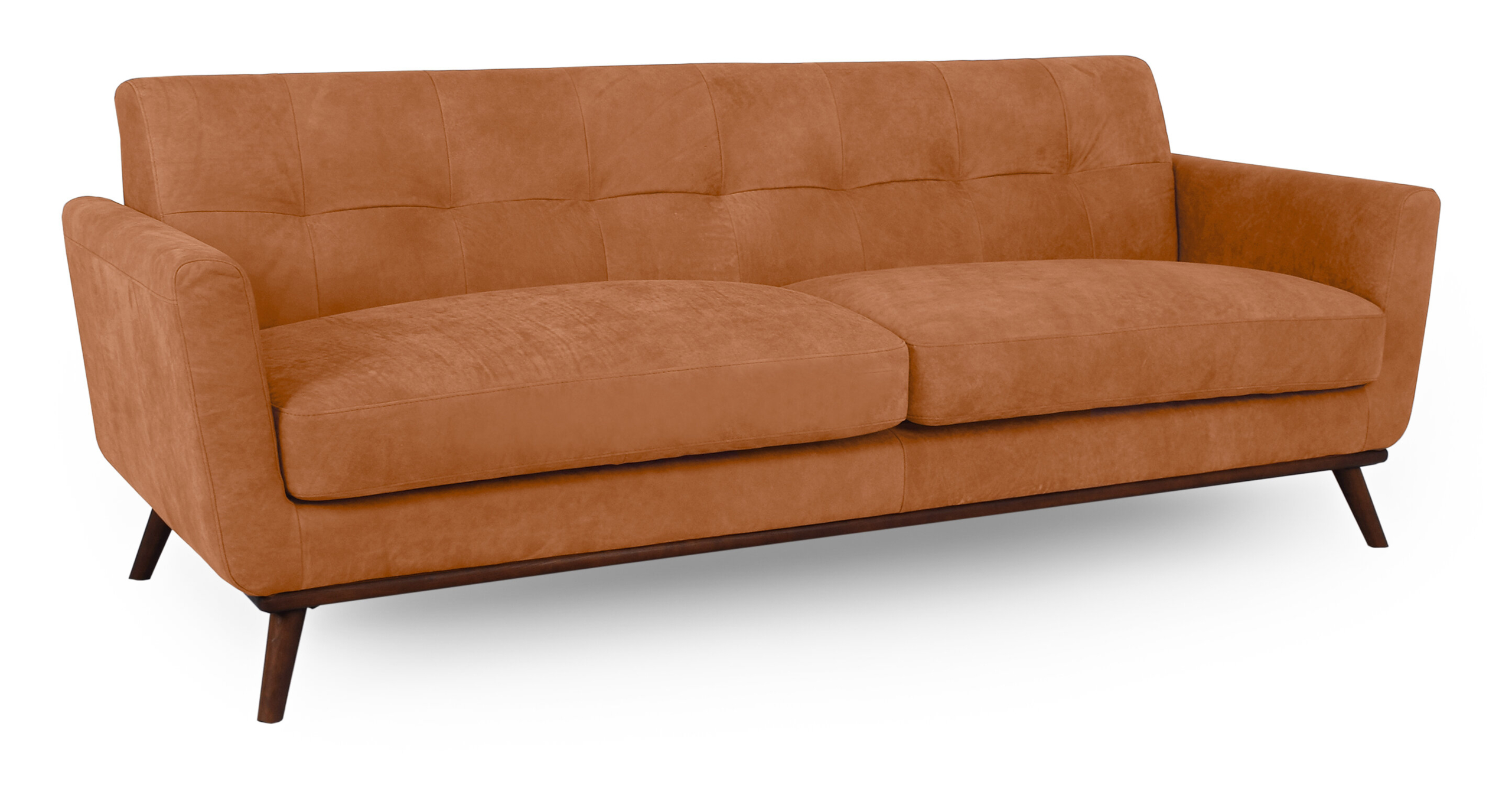 mid century tufted leather sofa review