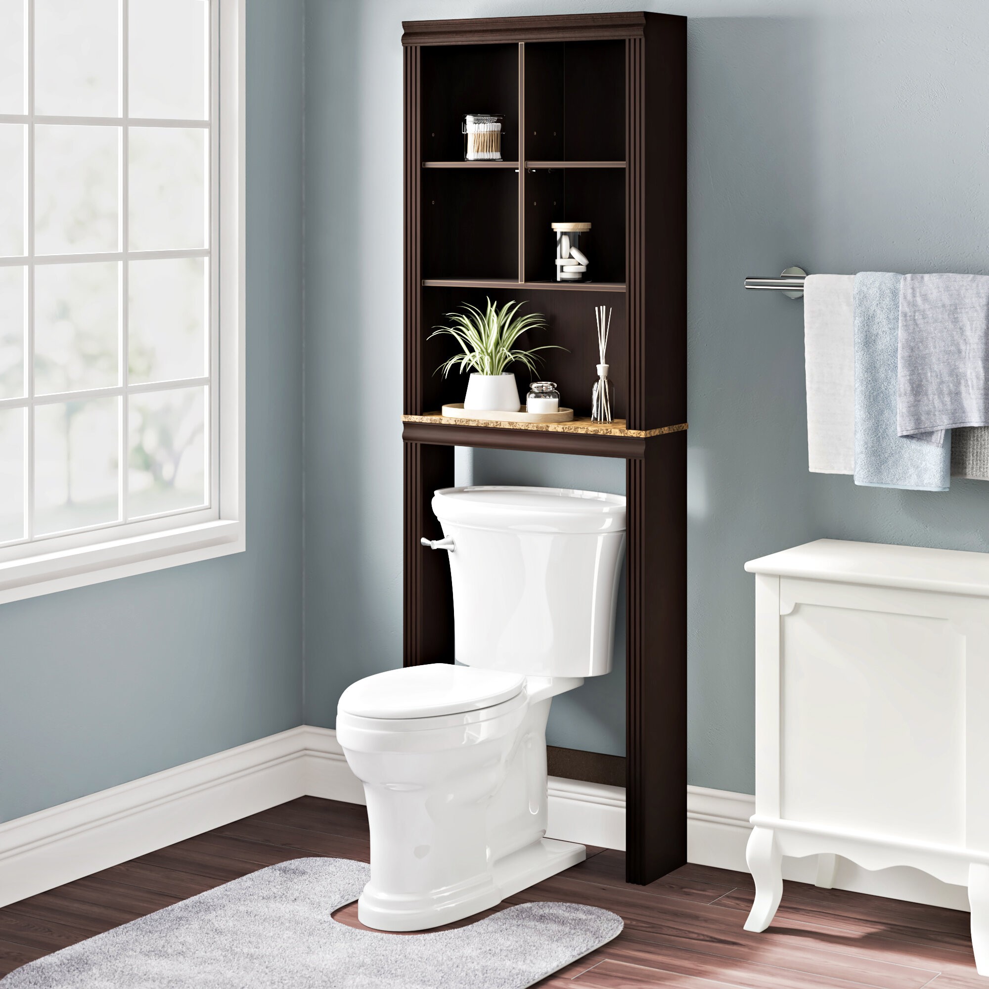 White Over The Toilet Storage Cabinet | Foter