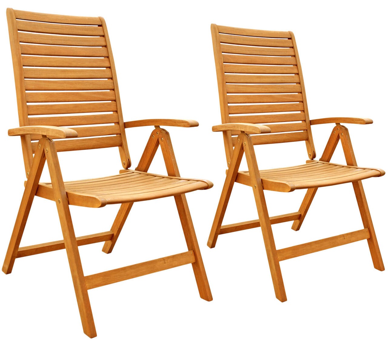 Outdoor Wooden Folding High Back Chair 