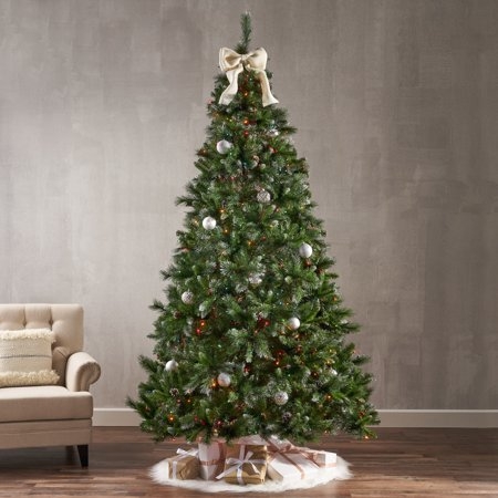 Pre-Lit 9' Red Pine Artificial Christmas Tree with 900 Red Lights